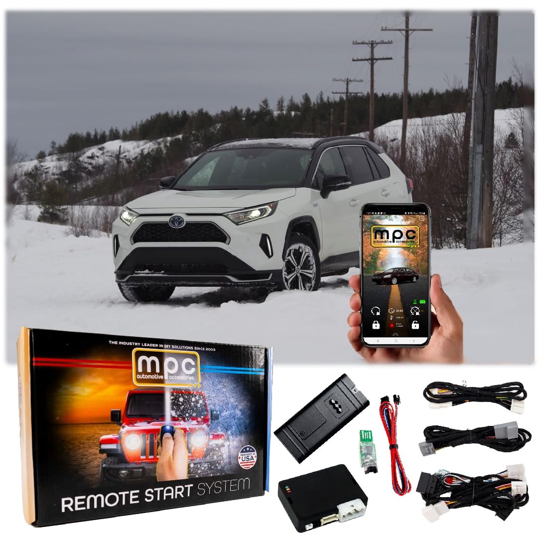 Mpc Remote Starter With Smartphone Control For 2019 2024 Toyota Rav4 |Gas| |H Key| Smartphone Or Factory Key Fob Activated   Fir