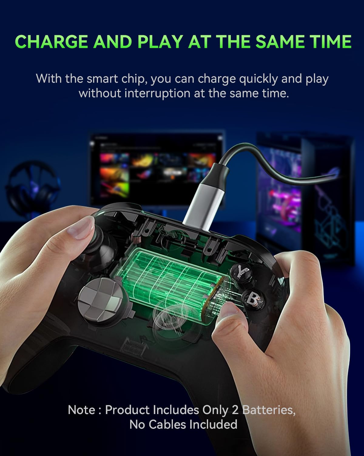 Rechargeable Battery Pack For X Box Series X|S/ One, 2 Pack 4440Mwh 3.7V Battery Pack For X Box One/One S/One X/One Elite All X