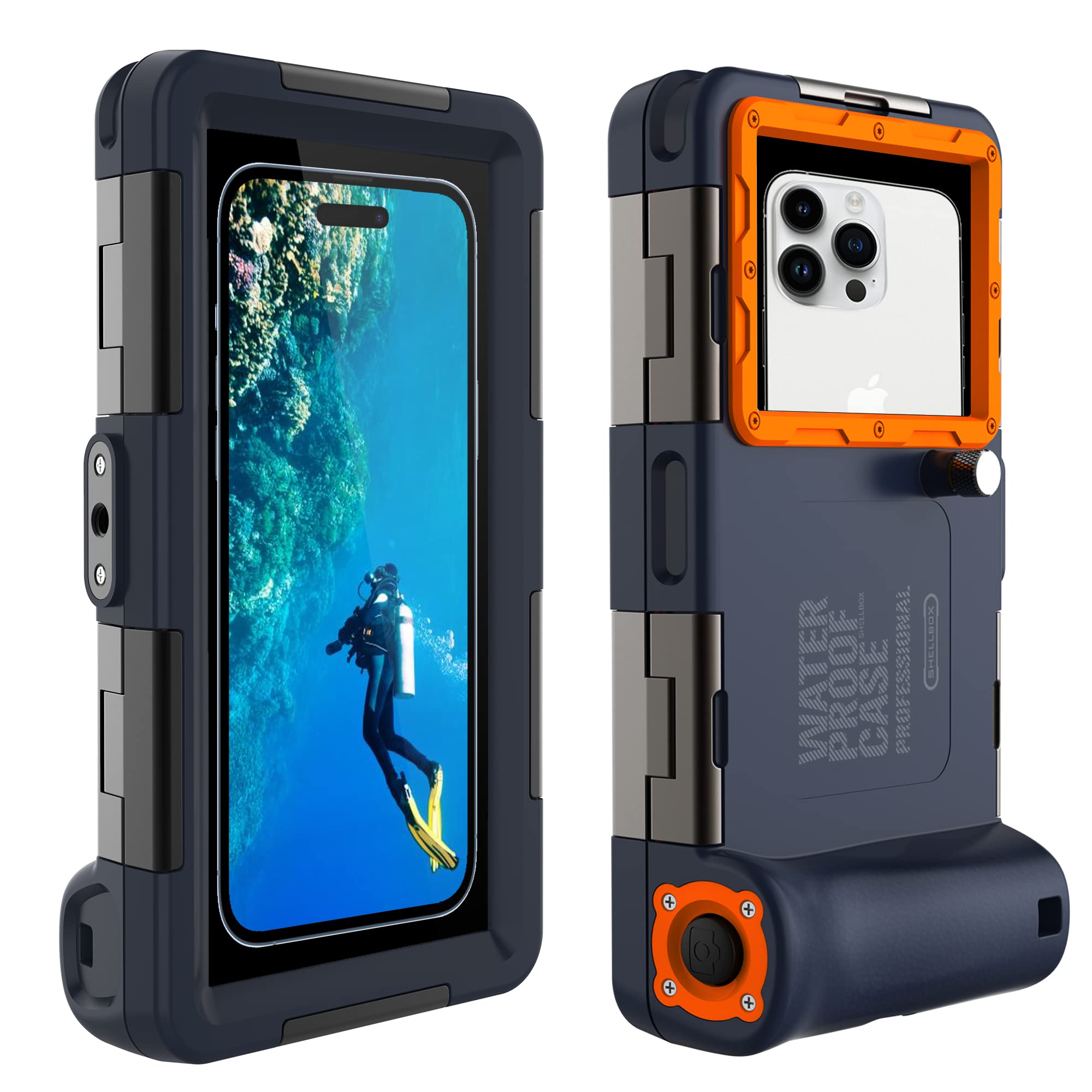 Professional Waterproof Diving Case For Snorkeling, 15M/50Ft Underwater Photo & Video Protective Housings With Lanyard For Iphon