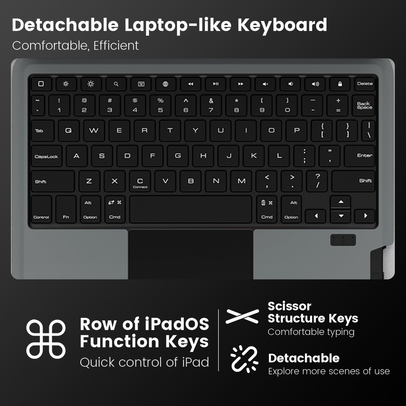 Nillkin Ipad 10Th Generation Case With Keyboard, Magic Trackpad, Pencil Holder, Detachable Keyboard, Sliding Camera Cover, Flexi