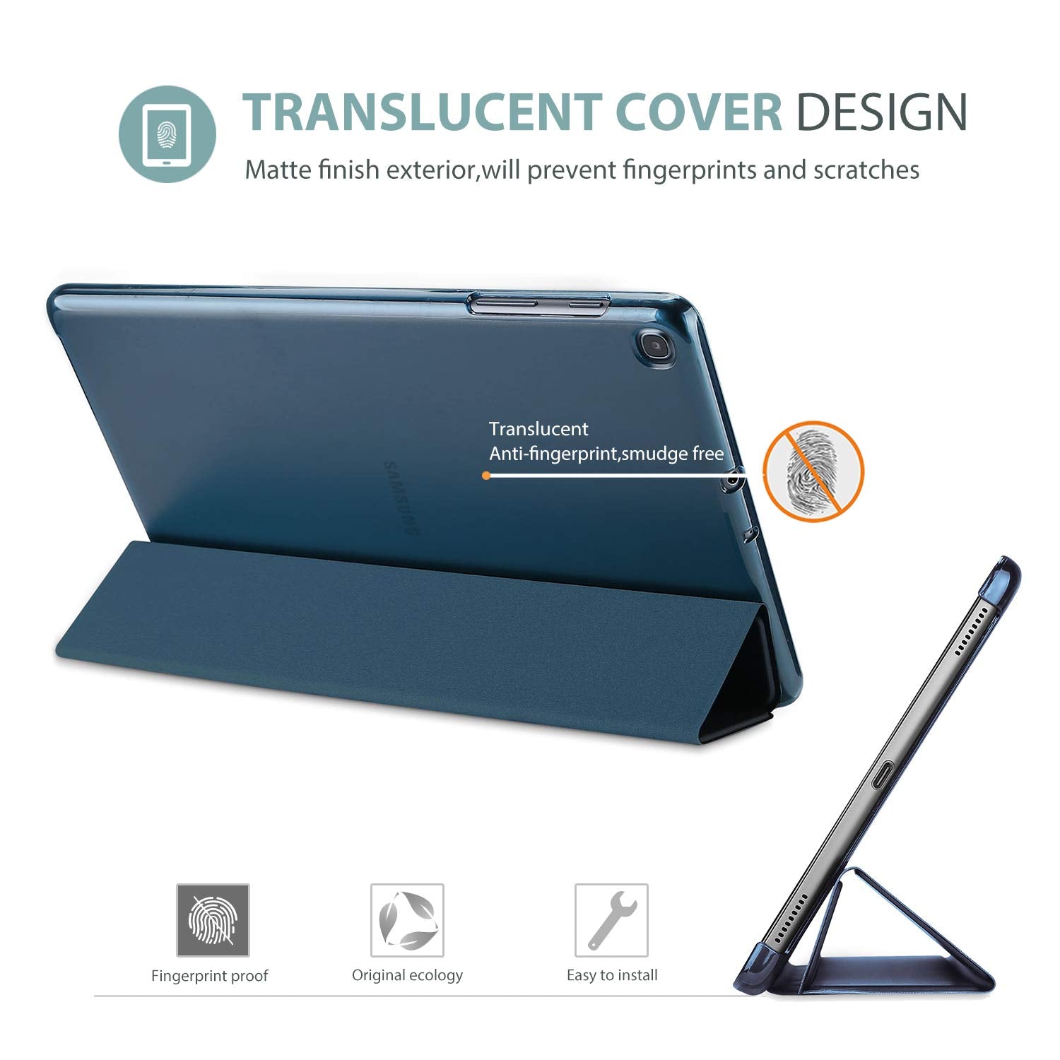 Procase Slim Case For Galaxy Tab A 10.1 2019 Model T510 T515 T517, Lightweight Stand Case Shell Cover For 10.1 Inch Galaxy Tab A