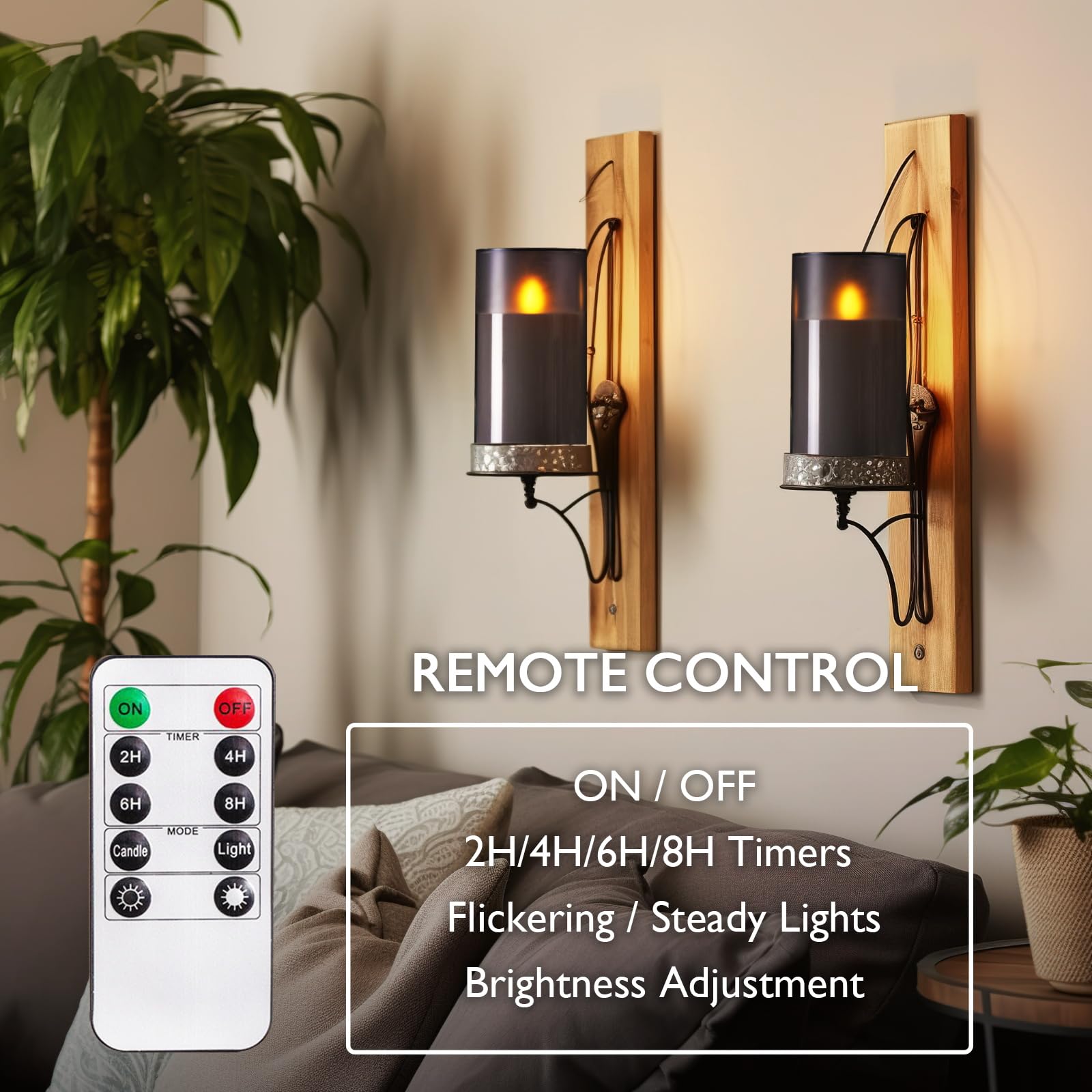 Homemory Realistic Flickering Flameless Candles With Dancing Flame, Led Candles, Battery Operated Candles With Remote And Timers