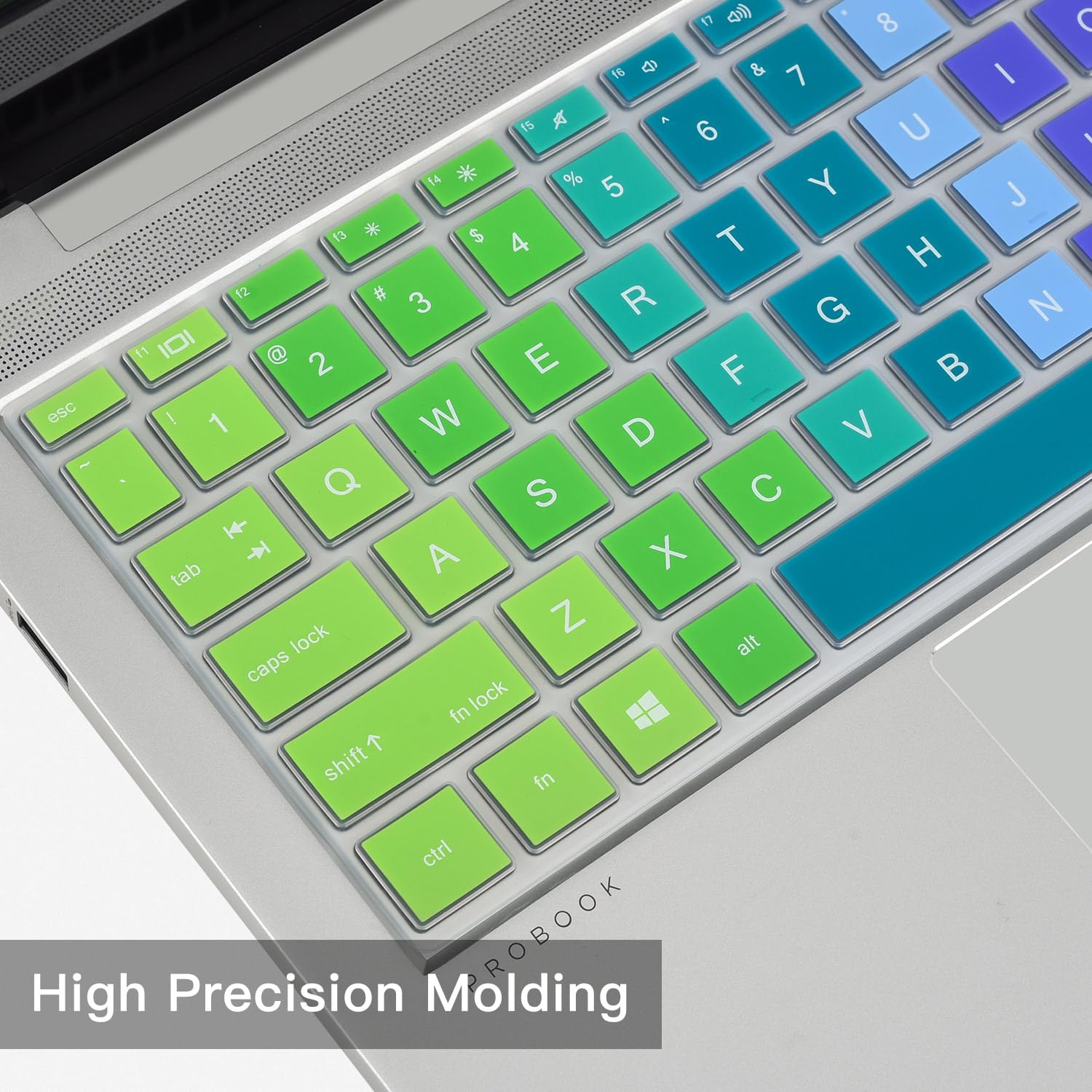 CaseBuy Keyboard Cover for HP Probook 440 445 G8 G9 G10 14 inch 640 G7 G8 Silicone Rainbow