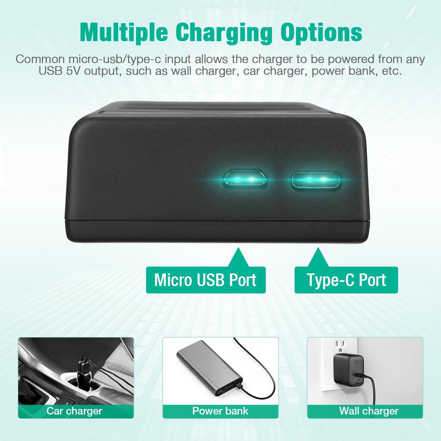 FirstPower BP-511 BP-511a Camera Battery 2-Pack 2200mAh & Dual USB Charger Black for Canon EOS 5D 10D 20D 30D 40D 50D