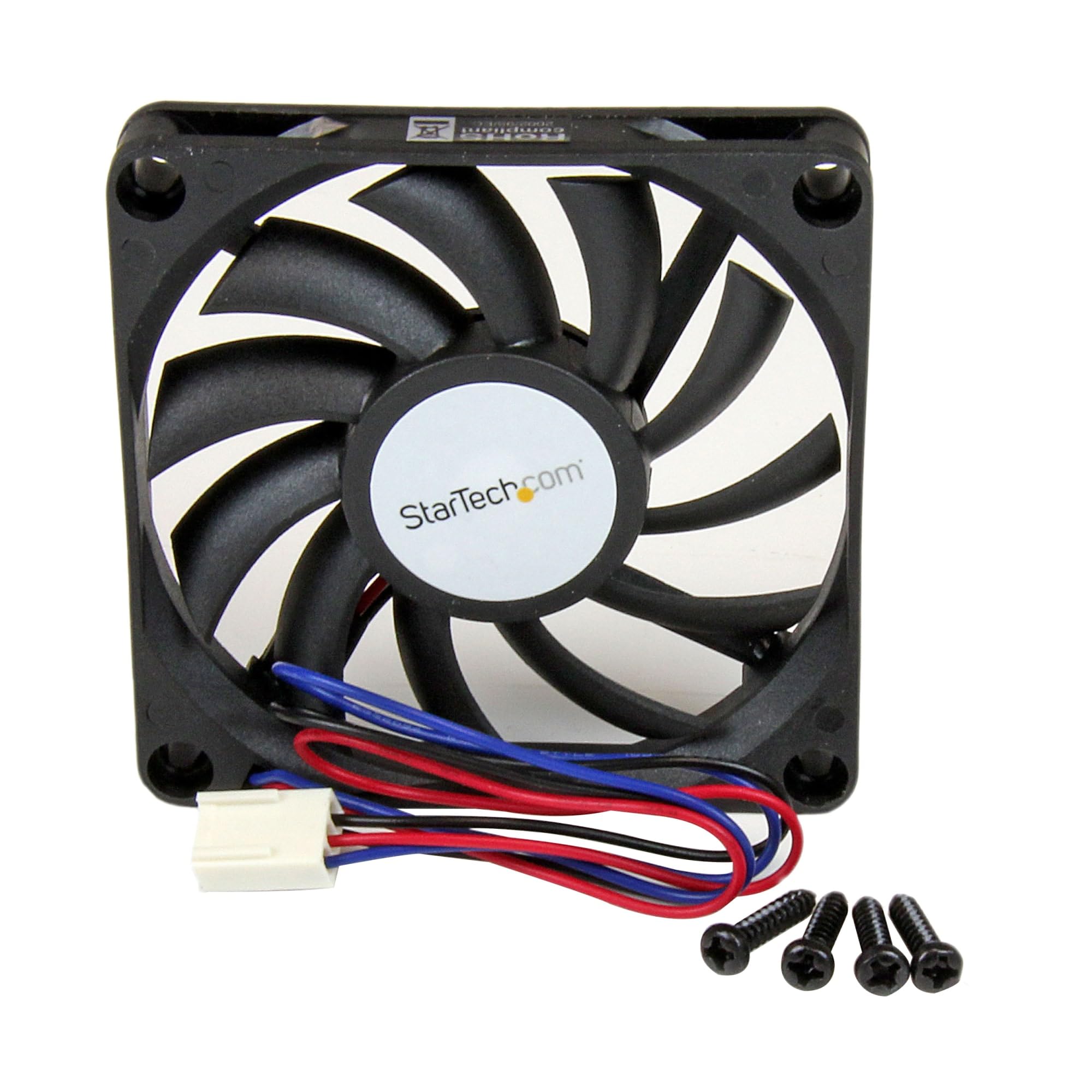 Startech.Com Replacement 70Mm Tx3 Dual Ball Bearing Cpu Cooler Fan   3 Pin Case Fan   Tx3 Fan   70Mm Fan (Fan7X10Tx3), Black