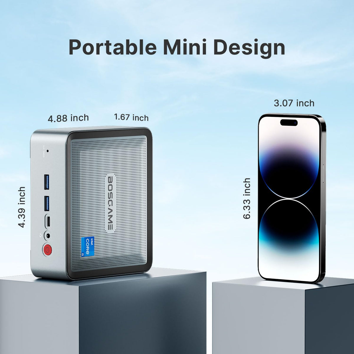 Bosgame Mini Pc Thunderbolt 4, Intel Core I5 1135G7 Mini Pc W11 Pro (U ...