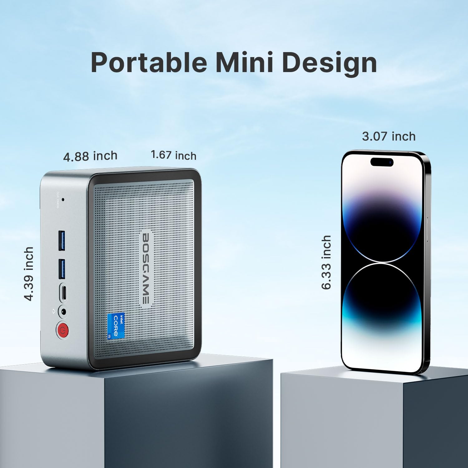 Bosgame Mini Pc Thunderbolt 4, Intel Core I5 1135G7 Mini Pc W11 Pro (Up To 4.2 Ghz) 16Gb Ddr4 512Gb Nvme Ssd Wi Fi 6E/Bluetooth