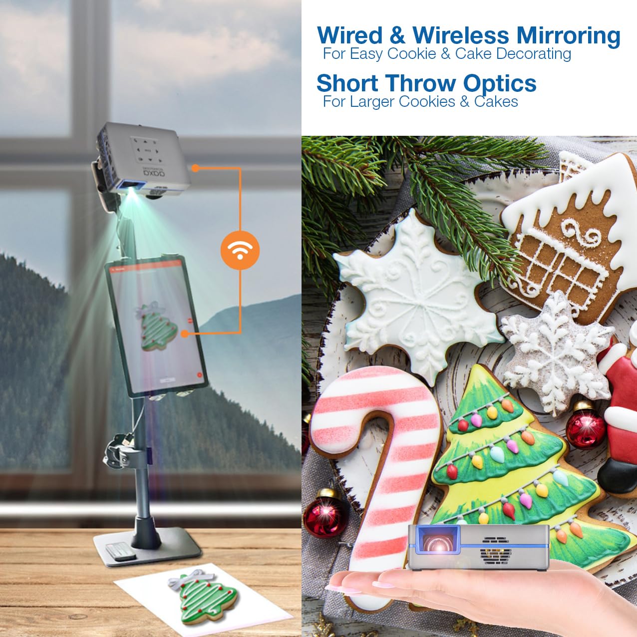 Short Throw Mini Projector Aaxa Slc450 True 1080P Portable 4K Support 5G Wifi Bluetooth 5.0 Rgb Leds Android Onboard For Art Tra