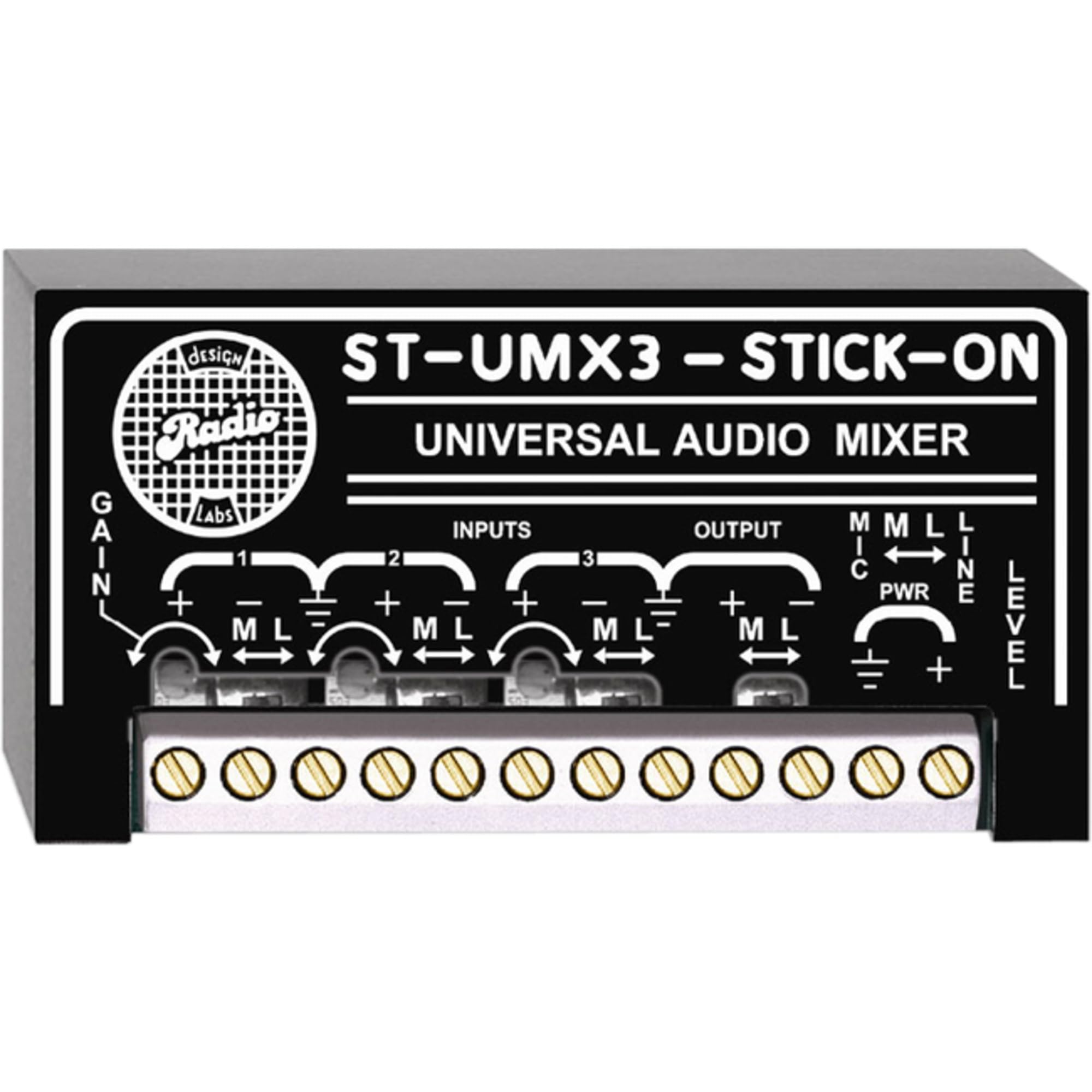 Rdl St Umx3 Audio Mixer 3 Mic Or Line X 1 Mic Or Line, Balanced Unbalanced Configuration
