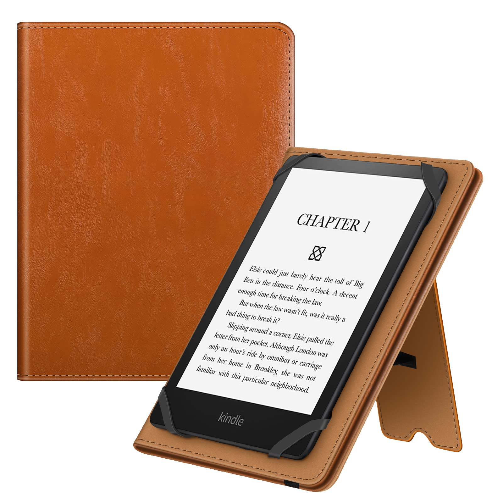 Fintie Universal Case For 67 Inch Tablet Ereader  Premium Pu Leather Sleeve Stand Cover With Card Slot & Hand Strap For 6inch, 6.