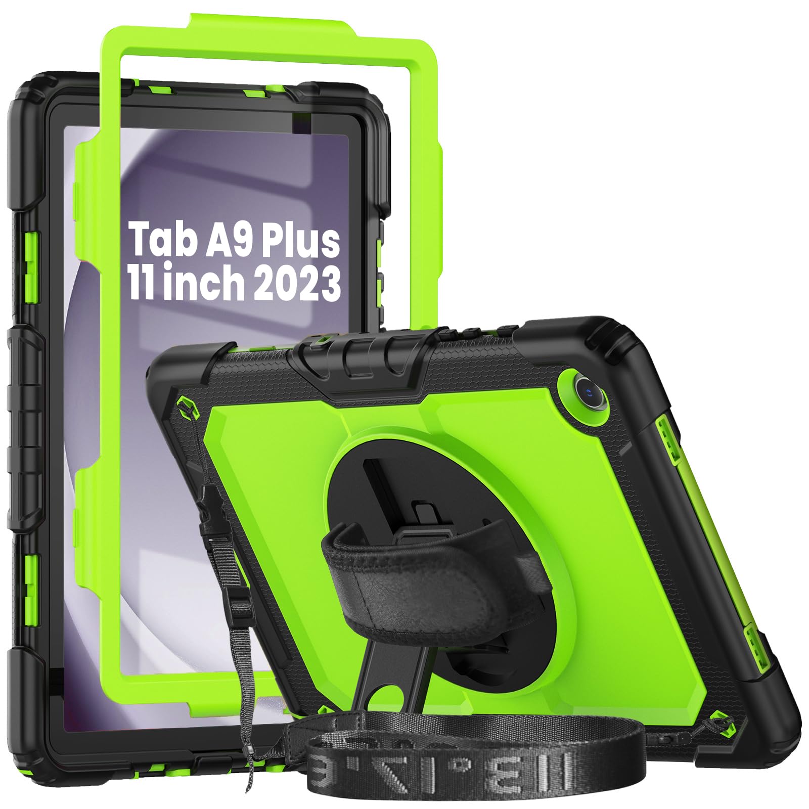Herize Tab A9 Plus Case 11 Inch With Screen Protector Pen Holder | Three Layer Rugged Shockproof Case W/Stand Hand Strap Shoulde