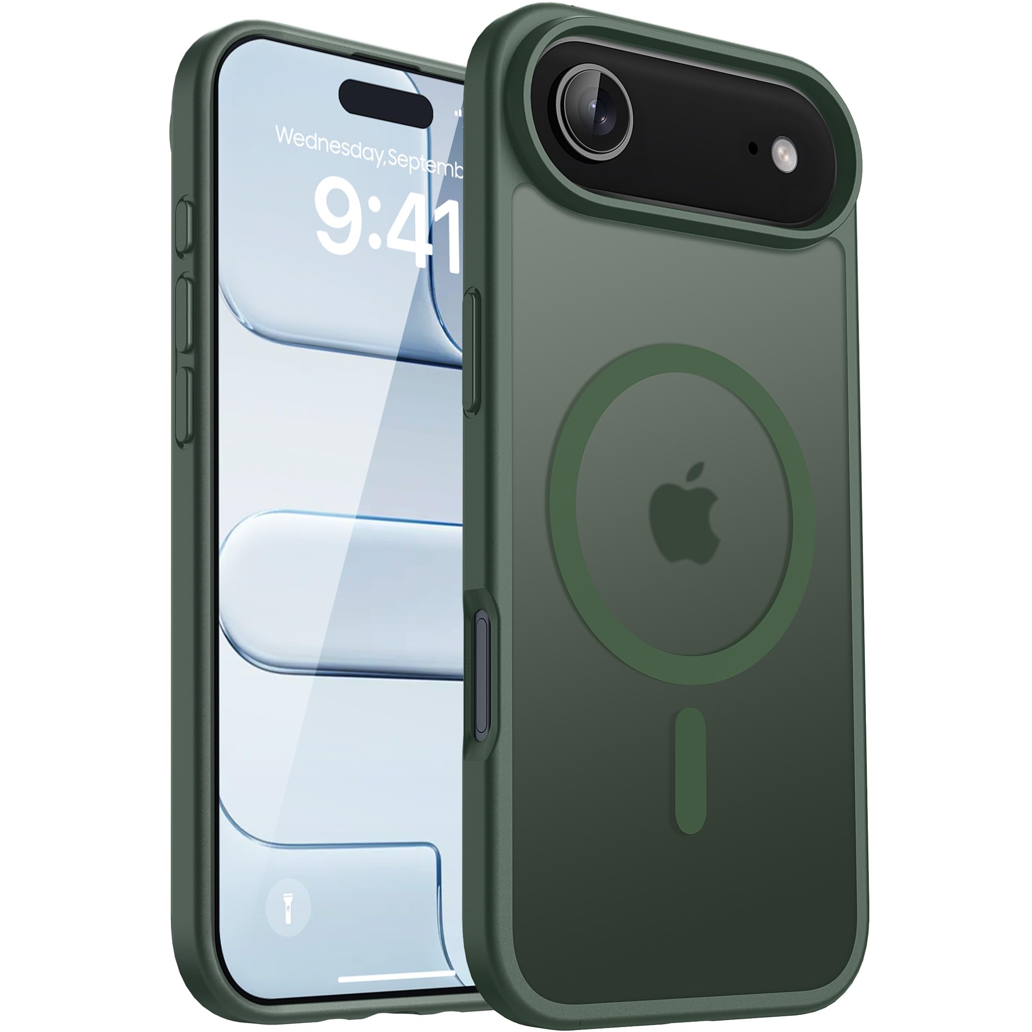 CACOE Magnetic Case for iPhone Air 6.5 inch-Compatible with MagSafe & Magnetic Car Phone Mount,Not Yellowing Anti-Scratch (Dark 