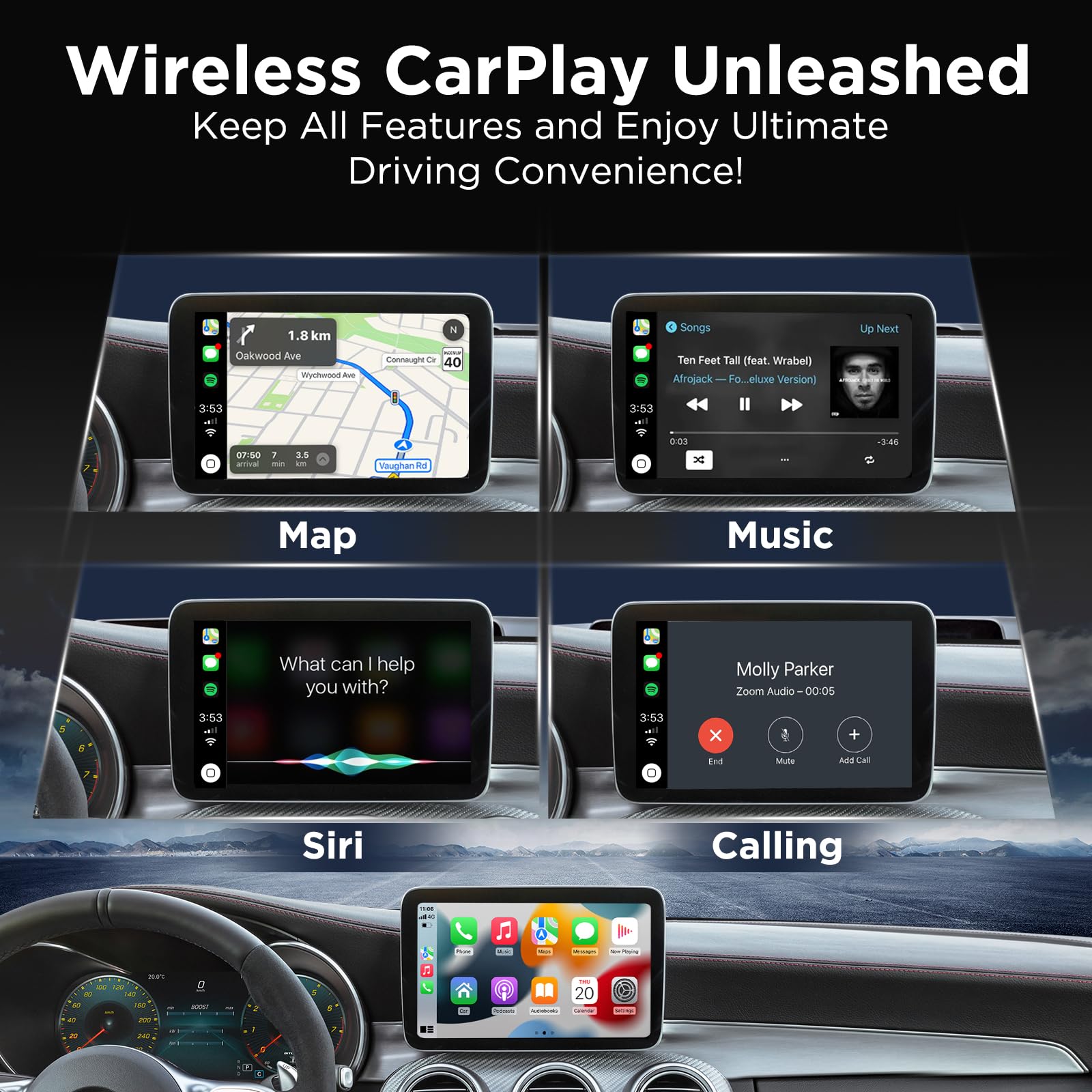 Itidu Wireless Carplay Adapter, 2023 Style For Apple Oem Wired Carplay, Convent Wired To Wireless Carplay Dongle For Car With Us