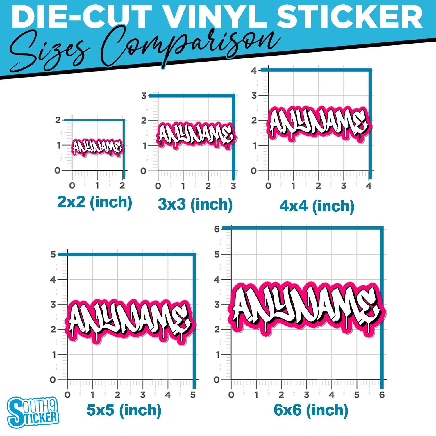 Custom Graffiti Name Sticker Personalized Custom Font Graffiti Name Decal Die Cut Vinyl Stickers For Hard Hat Water Bottle Lapto