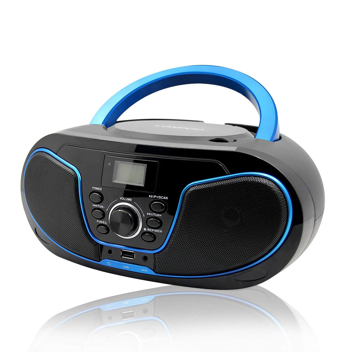 Cd Player Boombox, Lp D02 Portable Bluetooth Fm Radio Stereo Sound System With Crystal Clear Sound, Mp3 Playback, Usb Input, Aux Input, Headphone Jack, Lcd Display, Ac Dc Operated