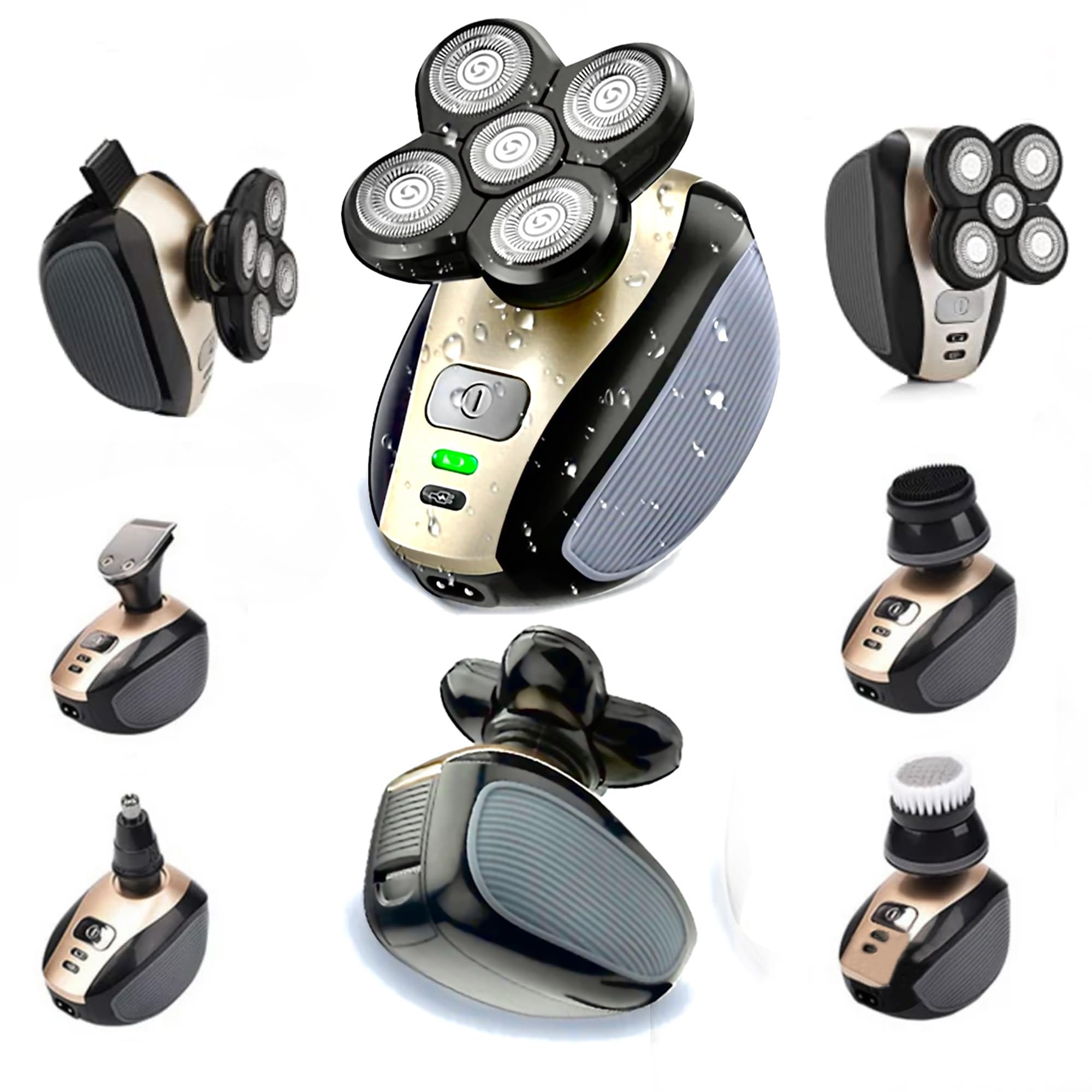 Electric Shaver Bald Head Shaver Head Shaver For Bald Men Electic Razor For Men Waterproof Cordless Trimmer For Nose Ear Face Bo