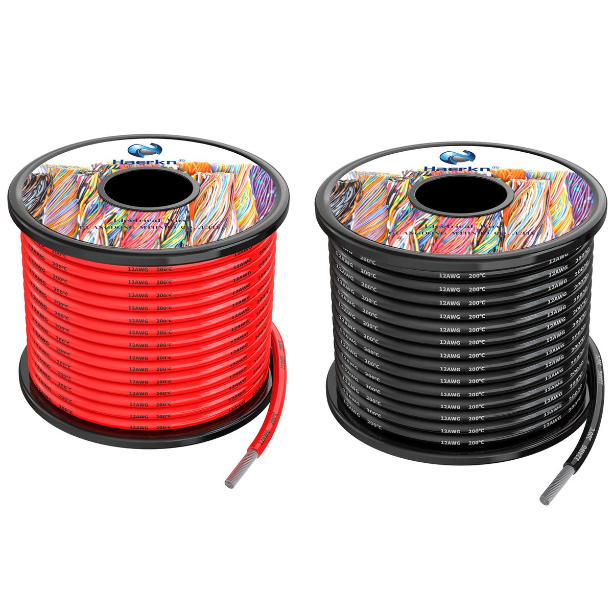 12 Awg 33Mma Silicone Electrical Wire Cables 60 Feet 30Ft Black And 30Ft Red] 12 Gauge High Temp 200 Deg C 600V Soft And Flexibl