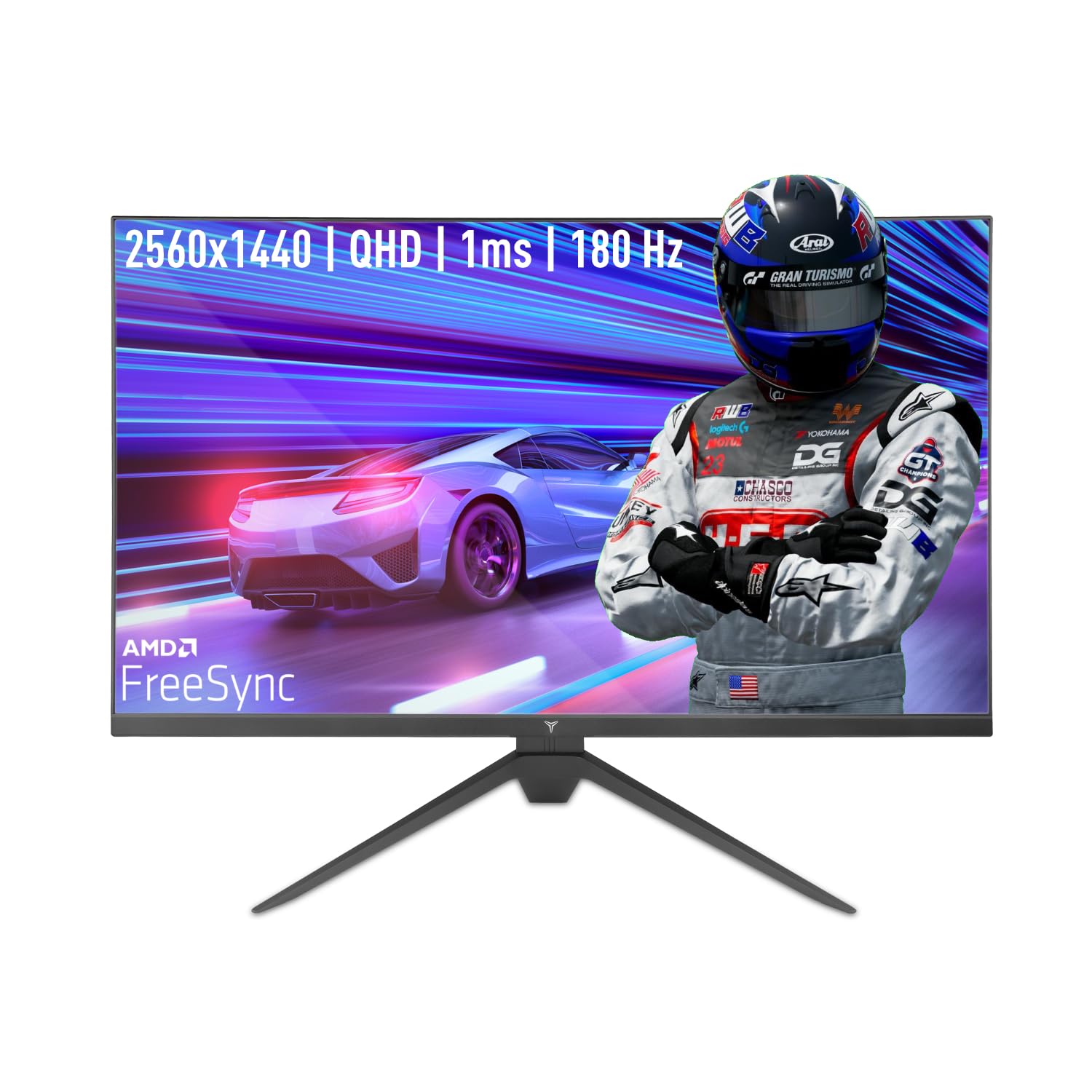 YEYIAN 27 QHD 2K Flat Gaming Monitor | 2560x1440 | IPS Panel | 178 View | 3000:1 | 180 Hz | 16:9 | 16.7 Million Colors | 1ms Res