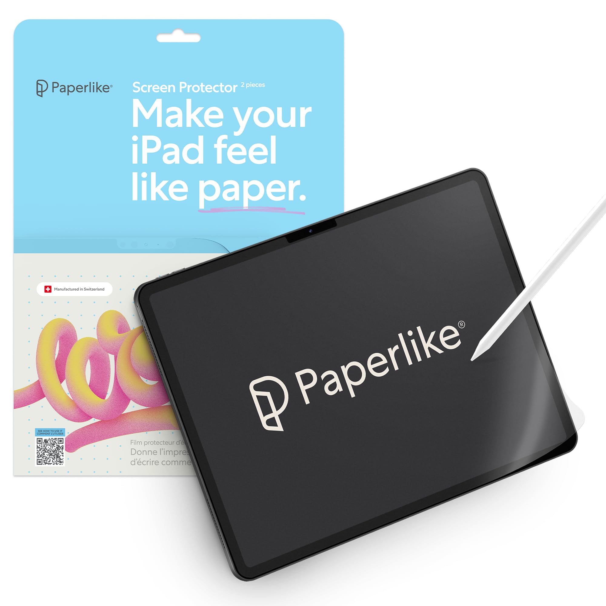 Paperlike 2.1 (2 Pieces) For Ipad Pro 11    (2024)   Transparent Screen Protector For Notetaking And Drawing Like On Paper