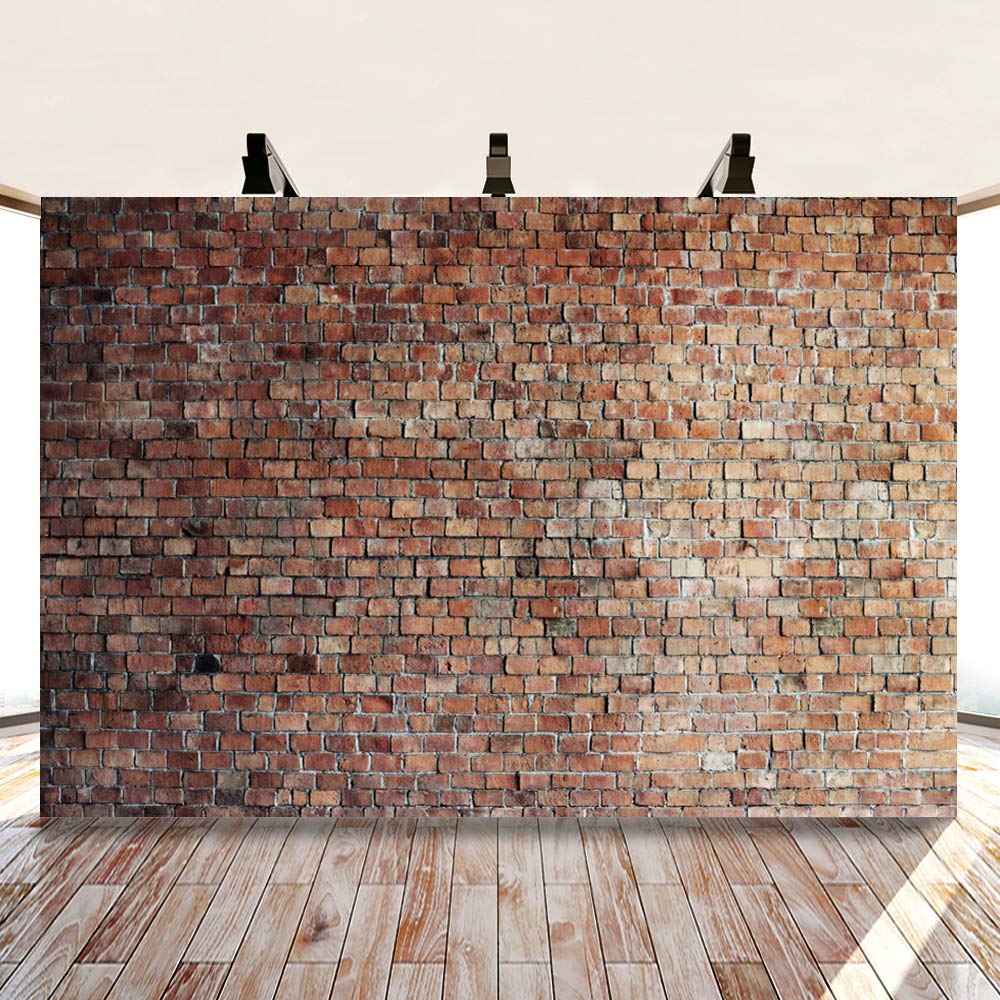 Lfeey 12X10Ft Vintage Red Brick Wall Photo Backdrop Newborn Baby Girls Adults Portrait Photography Background Wallpaper Photo St
