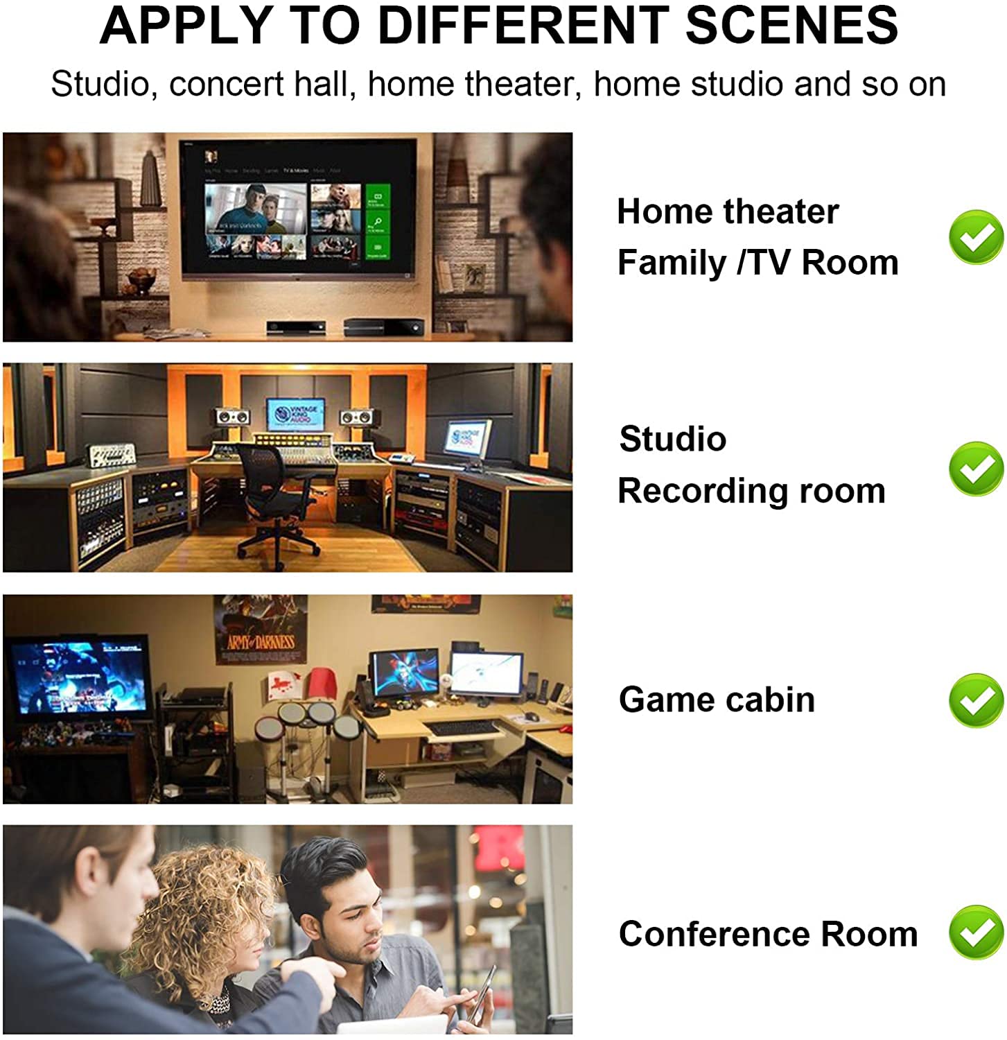 Jber 12 Pack Acoustic Foam Panels, 1'' X 12'' X 12'' Studio Soundproof Wedge Shaped Fireproof Soundproof Liner Acoustic Treatmen