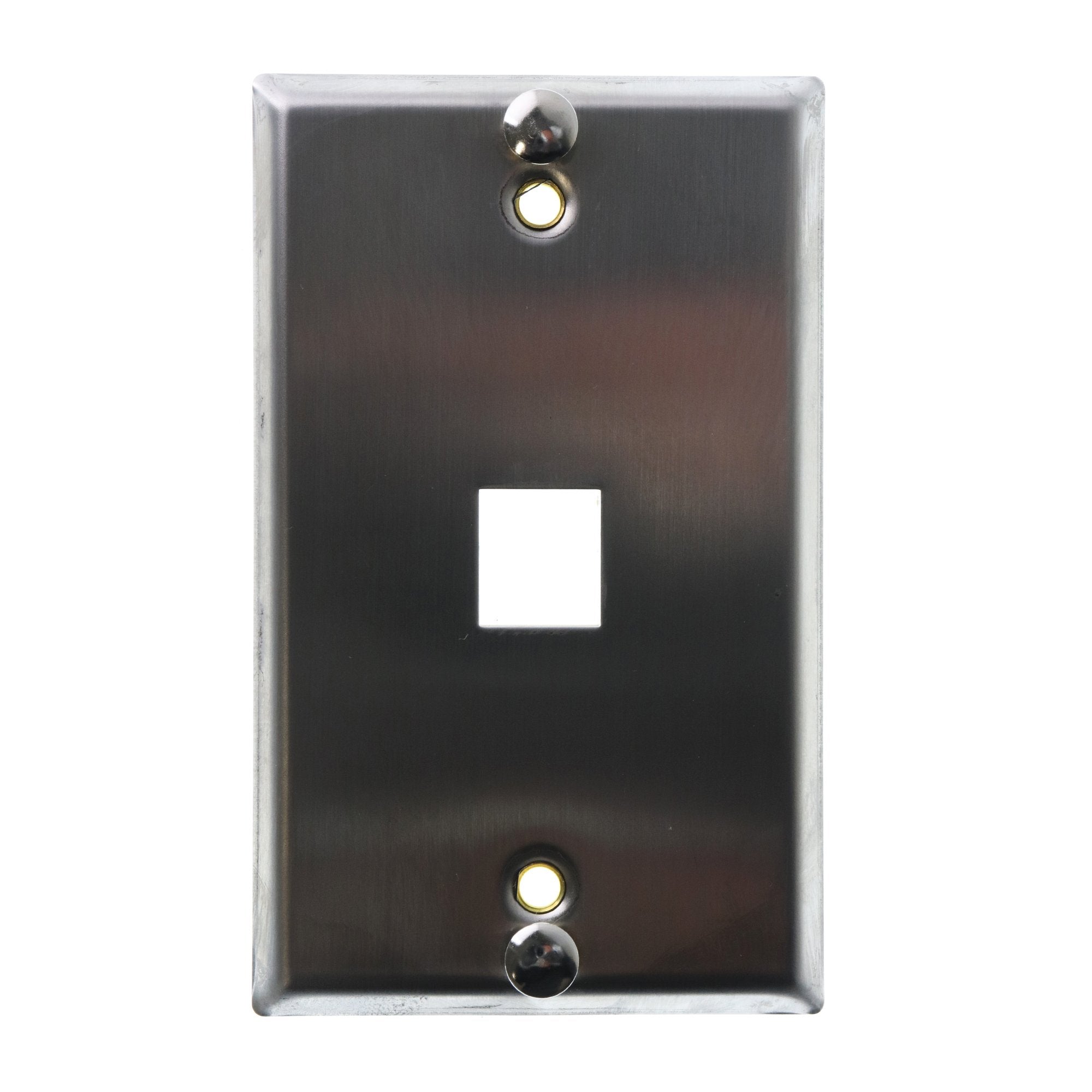 Leviton 4108W Sp Quickport Telephone Wall Jack, Stainless Steel