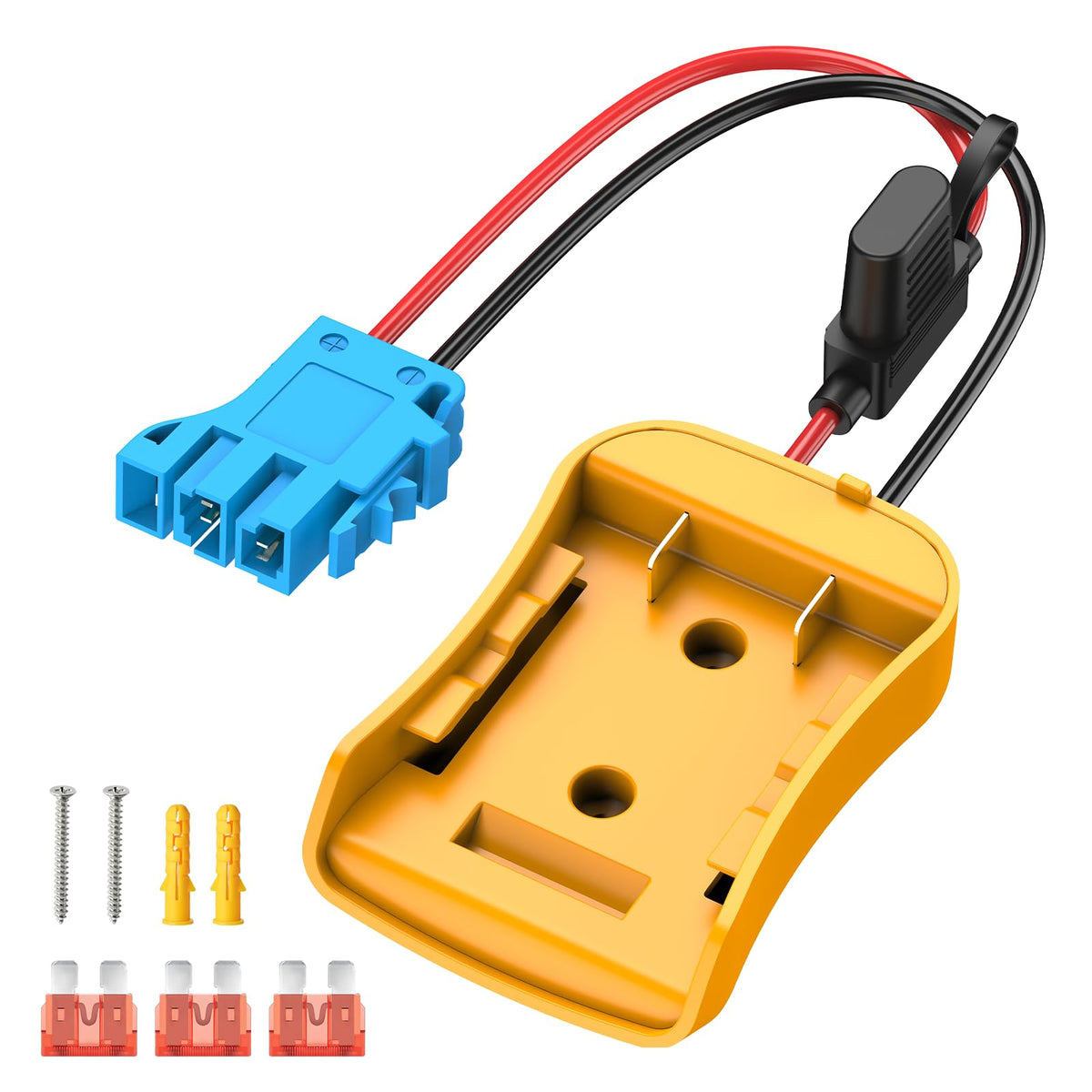 Kzreect Power Wheels Adapter For Dewalt 20V Battery Adapter, Power Wheels Battery Conversion Kit With Fuse Holder And Wire Harne