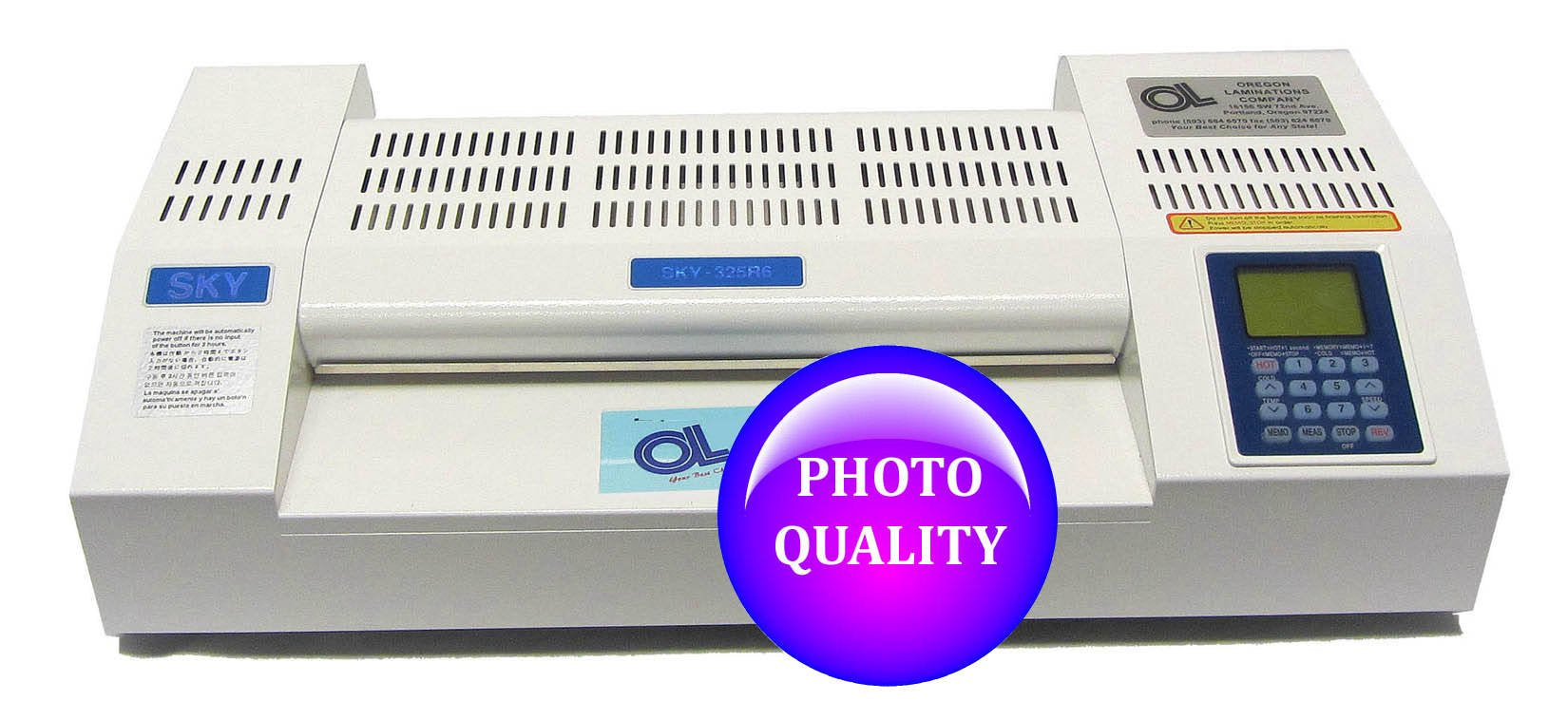 Sky Model 325R6 Photo Quality Pouch Laminator, 12.8-inch Entry, Heated Rollers Laminating Machine