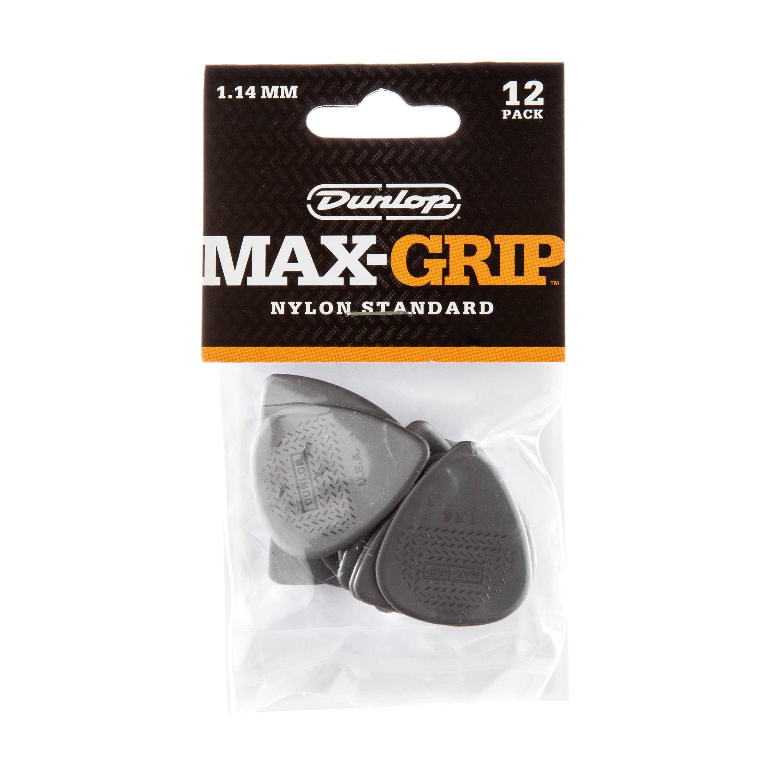 Dunlop Max Grip� Nylon Standard, Carbon, 1.14Mm, 12/Player'S Pack