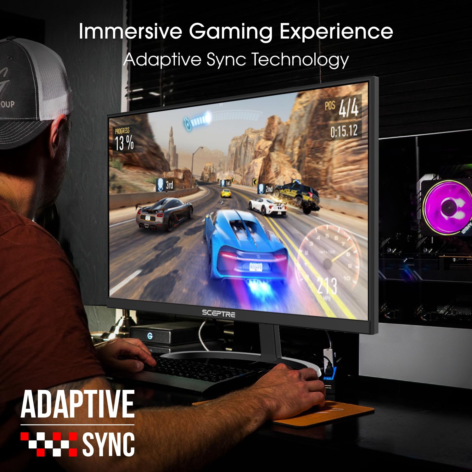 Sceptre Ips 27 Inch 2K 2560 X 1440P Qhd 75Hz Displayport Hdmi 99% Srgb Build In Speakers Machine Black (E275W Qpt)