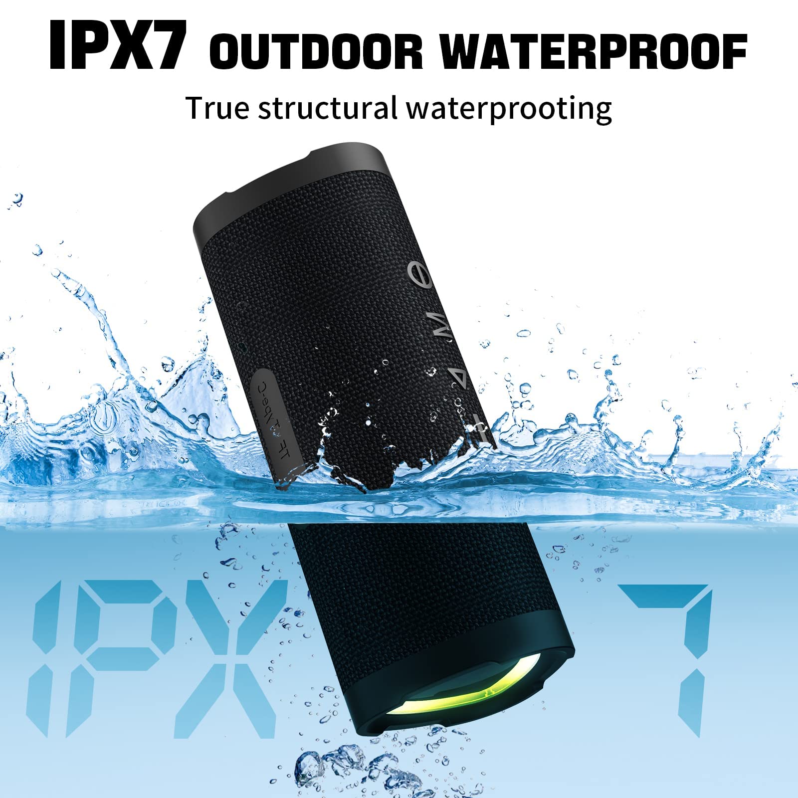 Vanzon V40 Bluetooth Speakers, Portable Wireless Speaker V5.0 With 24W Loud Stereo Sound, 24H Playtime, Tws & Ipx7 Waterproof, Suitable For Travel, Home And Outdoors