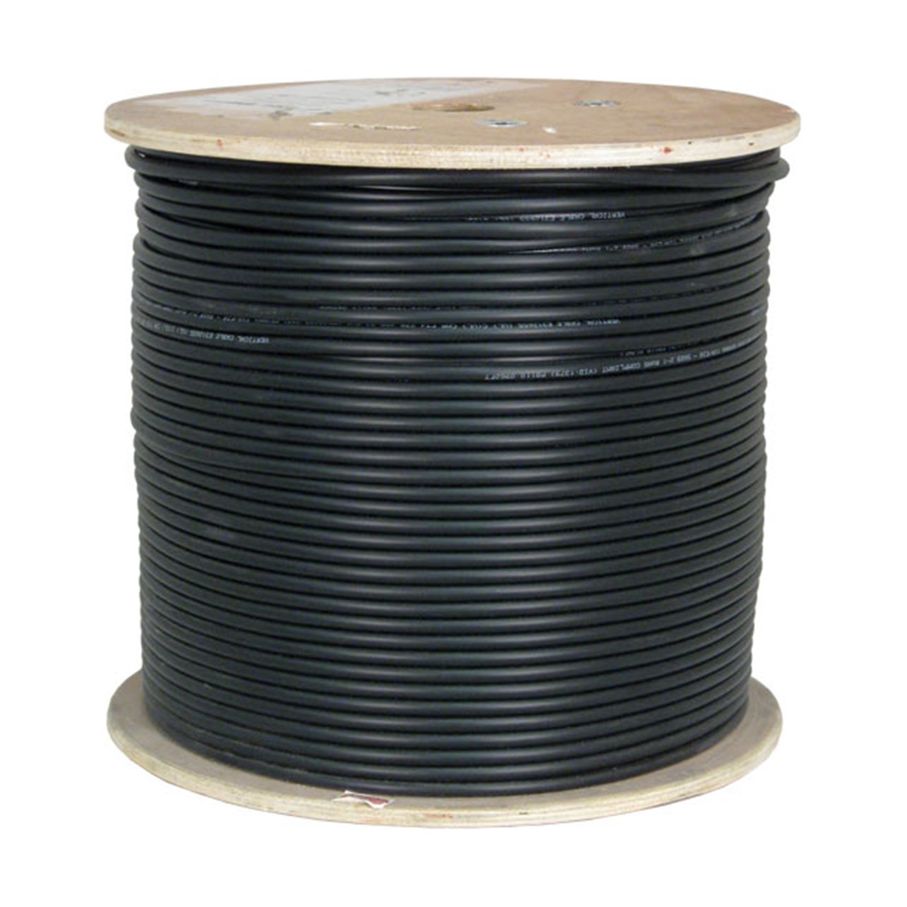 Vertical Cable Cat6A 10G, UTP, 23AWG, Solid Bare Copper, PVC, 1000ft Bulk Ethernet Cable, Black