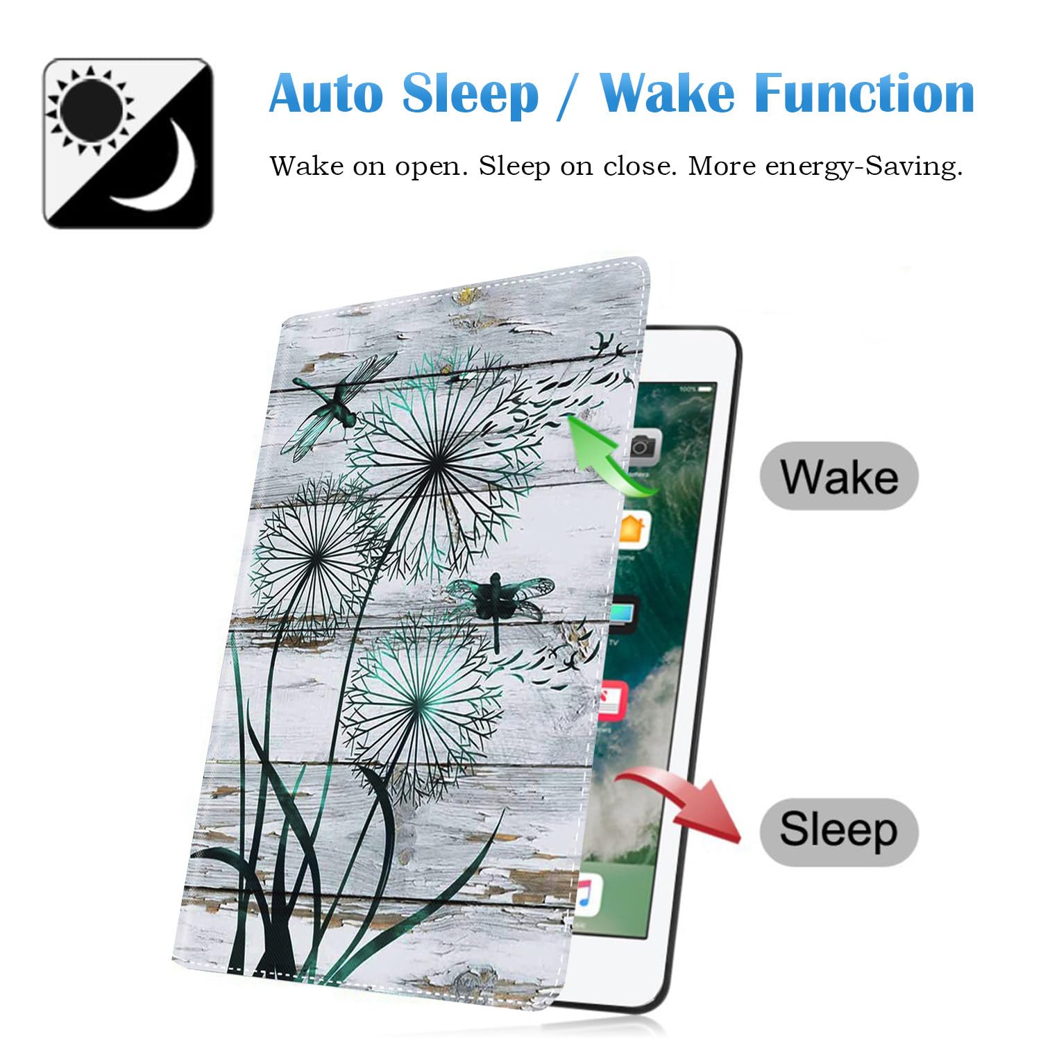 Case For Ipad 9Th / 8Th / 7Th Gen(2021/2020/2019) 10.2 / Ipad Air 10.5  2019 / Ipad Pro 10.5 , Leather Smart Case, Adjustable St