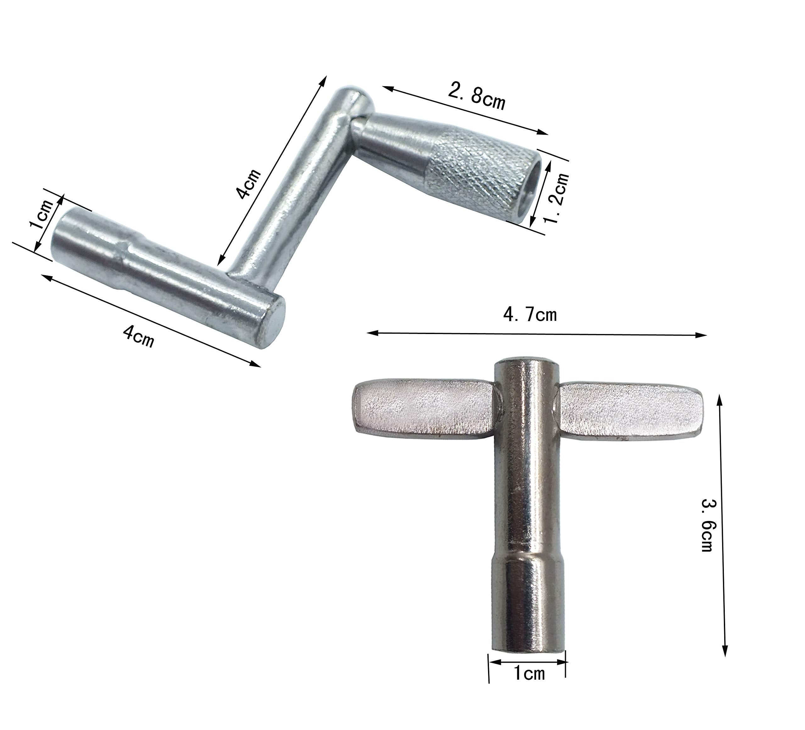Vincilee 4Pack Drum Keys Universal Tuning Keys 1Pcs Z Type And 3Pcs T Type With Continuous Motion Speed Key