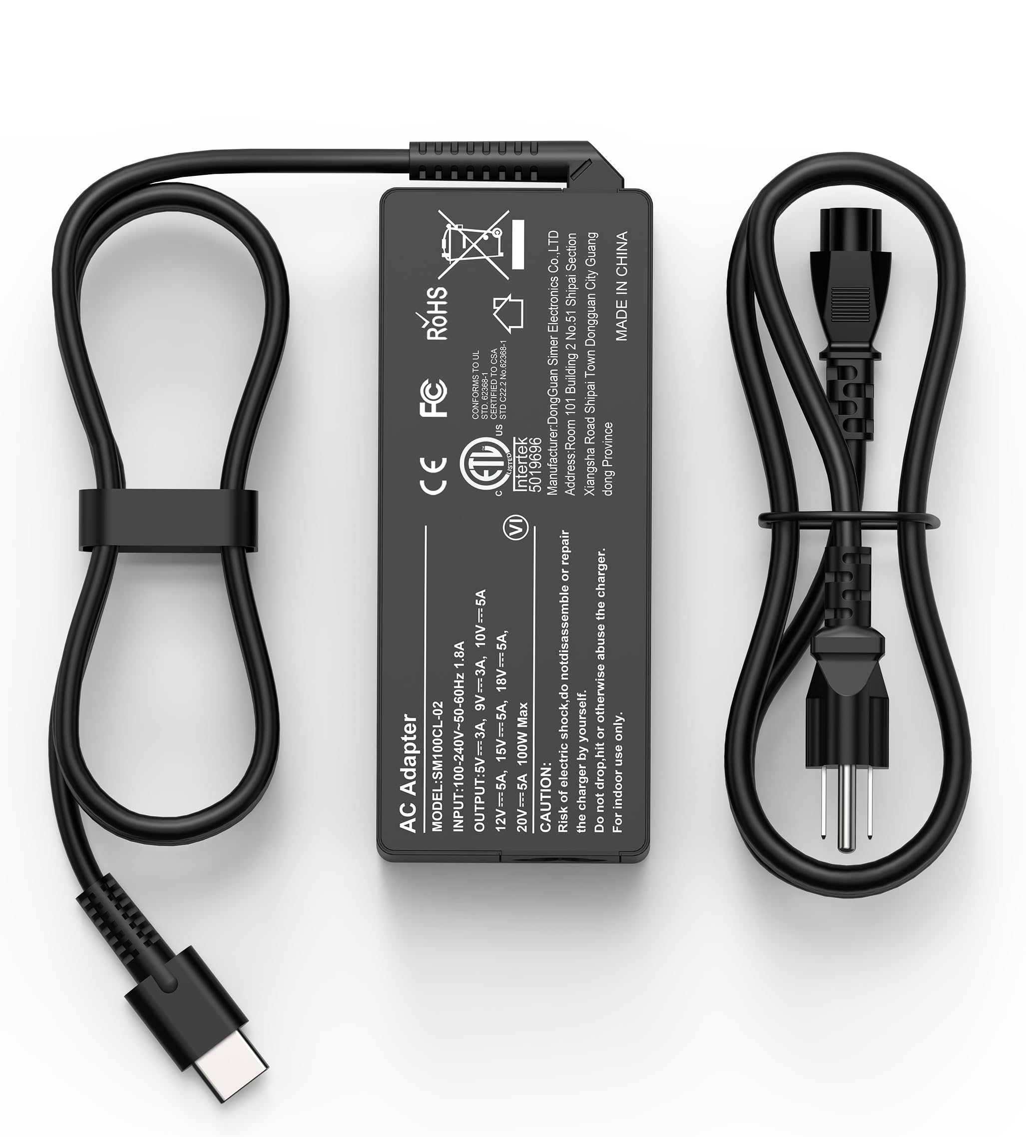 100W Usb C Fast Charger Power Adapter Compatible With Lenovo Thinkpad,Macbook Pro/Air, Ipad Pro,Hp,Dell,Asus All Usb C Device