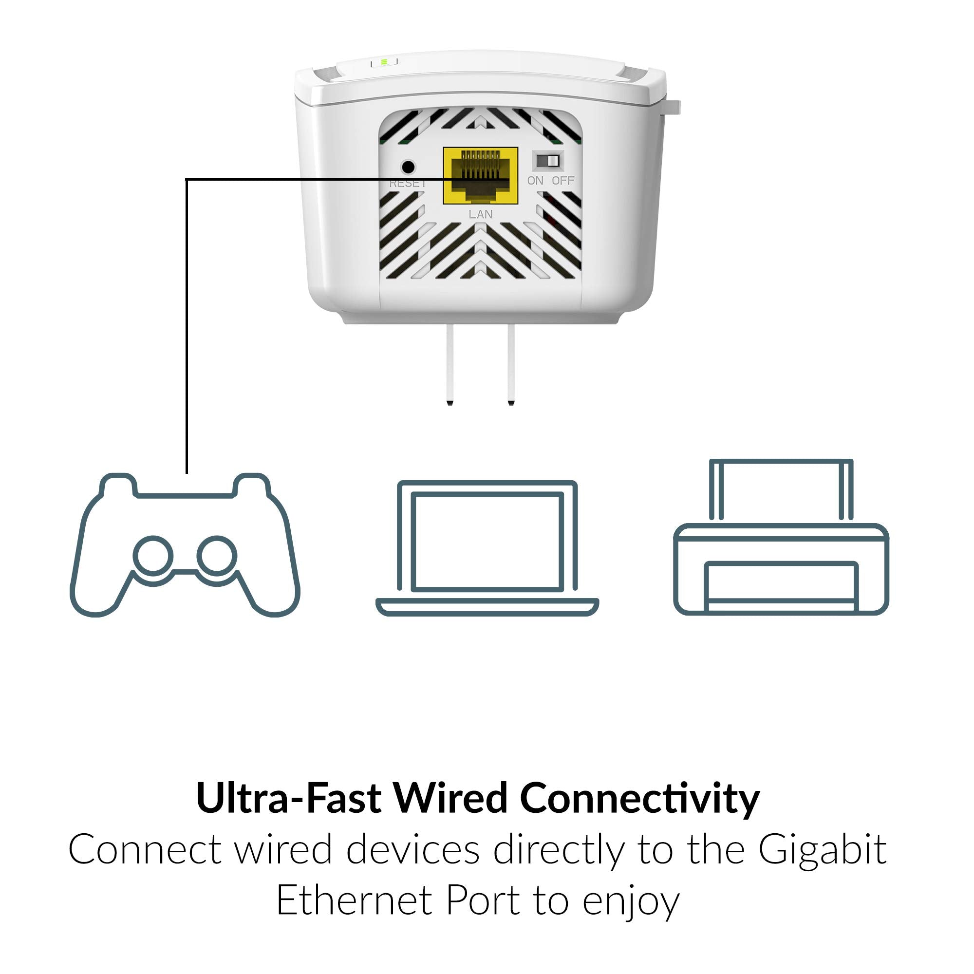D Link Dap 1955 Us, Wifi Range Extender Mesh Gigabit Ac1900 Dual Band Plug In Wall Signal Booster Wireless Or Ethernet Port Smar