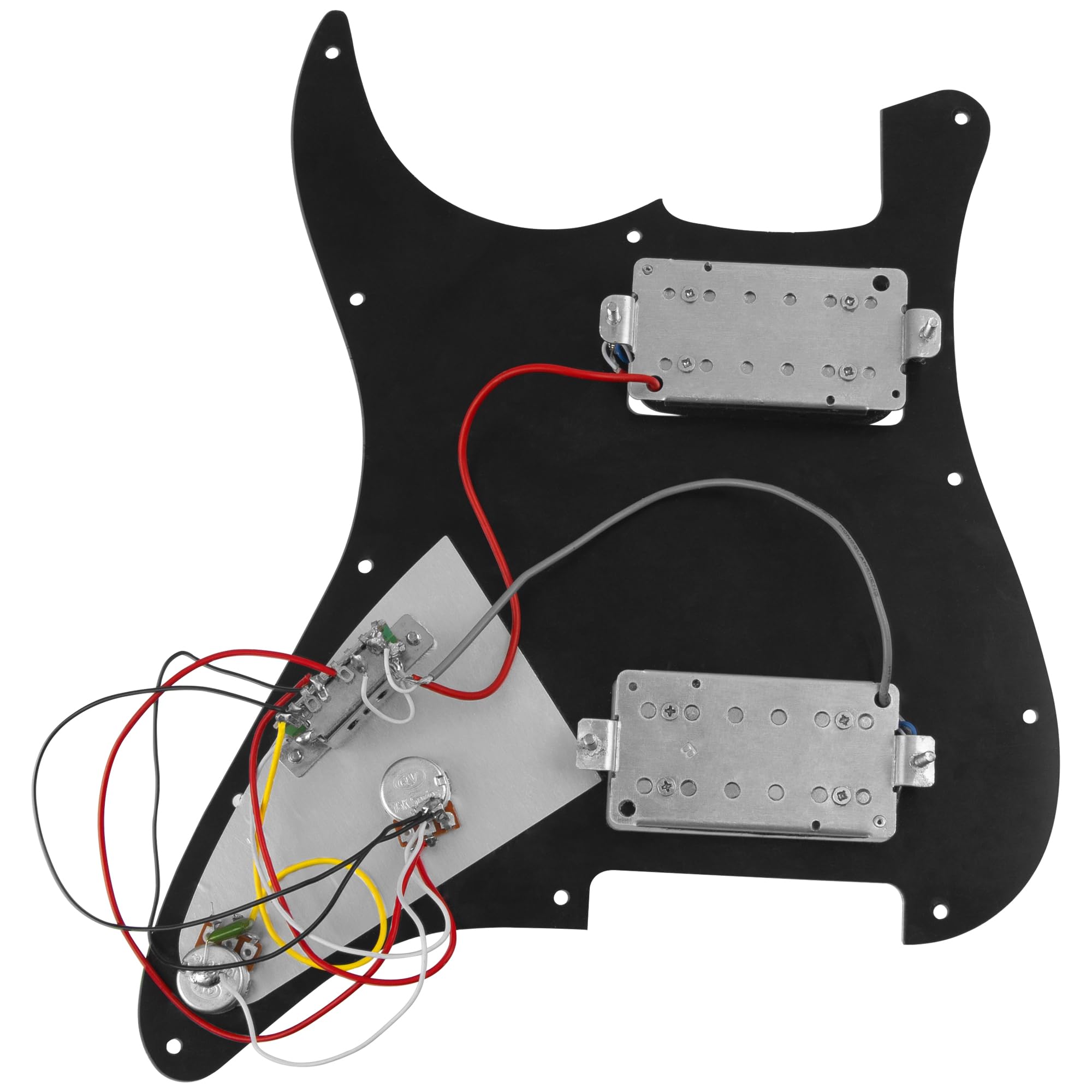 Yootones 11 Hole 3 Ply Hh Prewired Loaded Pickguard W/Alnico 5 Hh Humbucker Pickups Compatible With Usa/Mexican Fender Standard