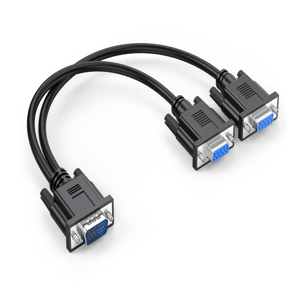 Ukyee Vga Splitter Cable Dual Vga Monitor Y Cable 1 Male To 2 Female Adapter Converter Video Cable For Screen Duplication   Does
