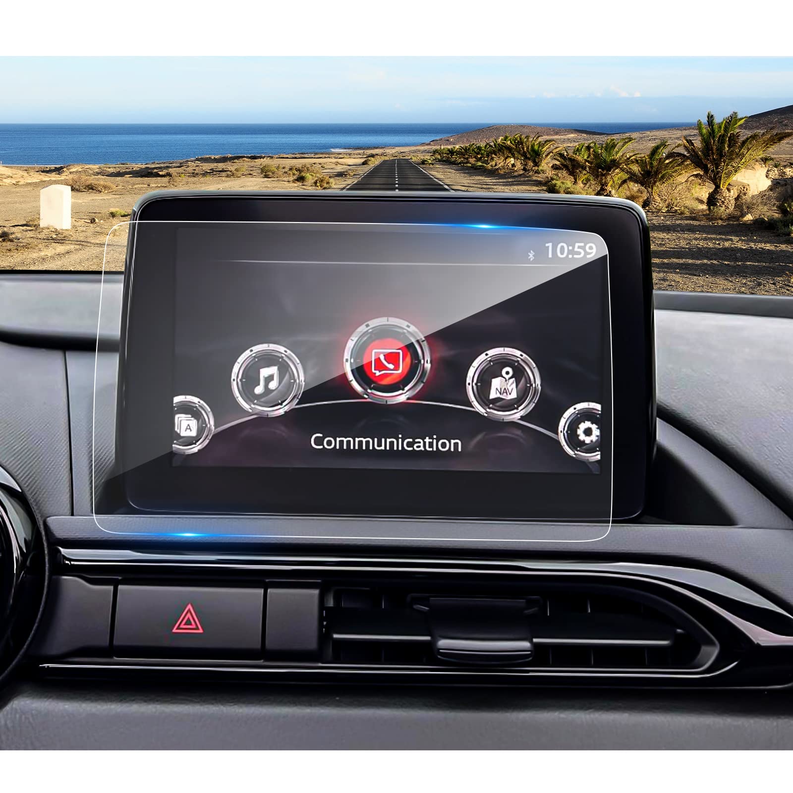 Coleya 2016 2022 2023 Mx 5 Miata Screen Protector For Mazda Mx 5 Miata (Sport/Club/Grand Touring) 7 Inch Touch Screen, 9H Temper