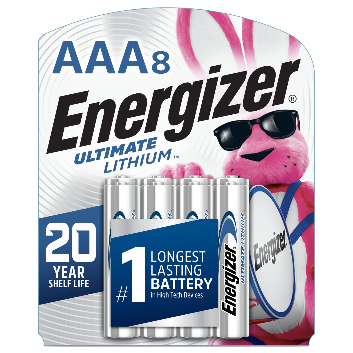 Energizer Ultimate Lithium Aaa Batteries (8 Pack), Lithium Triple A Batteries