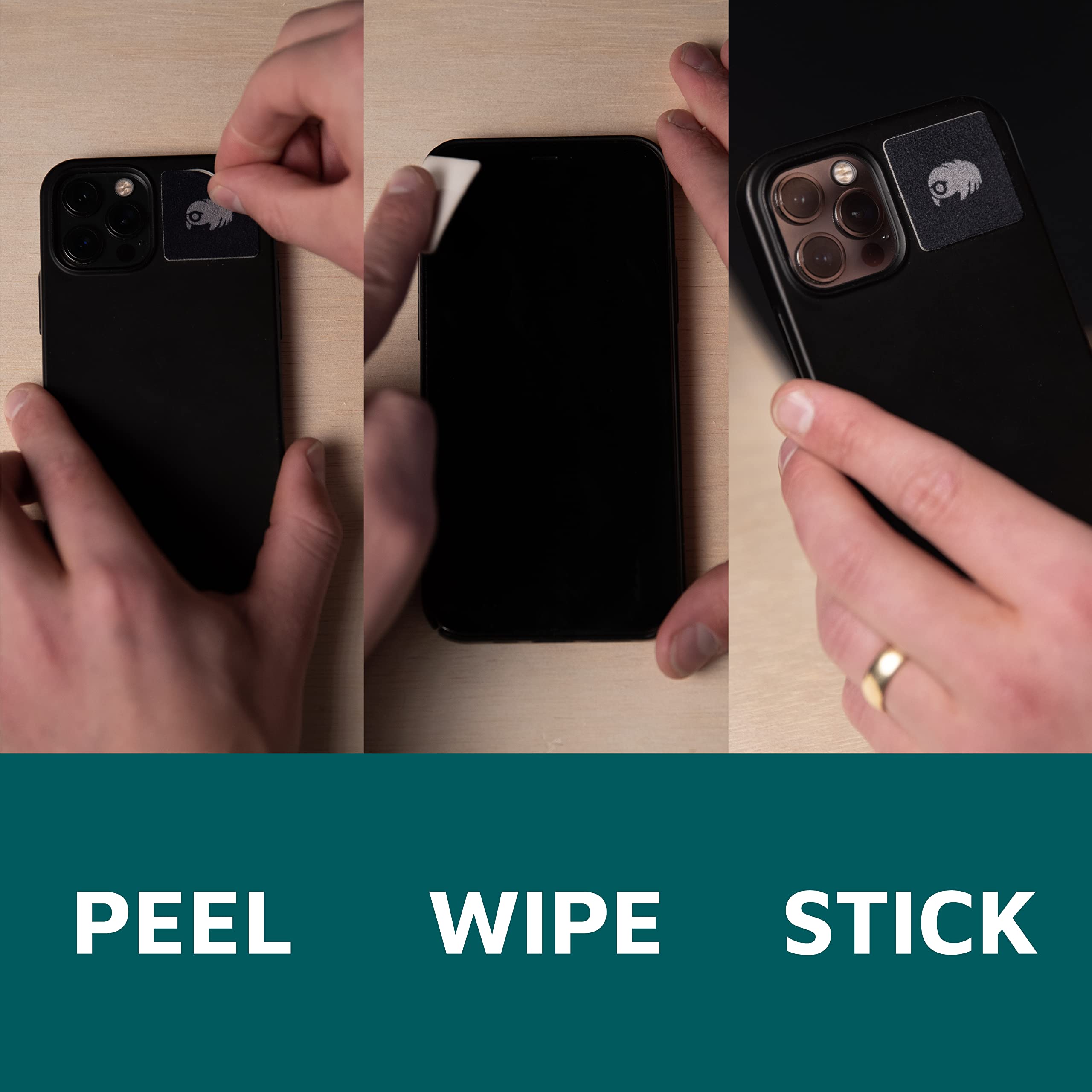 Kuvrd Waterbear   Universal Screen Cleaners   Teeny Tiny Cleaning Tools For Your Lenses & Screens   Single Pad Set