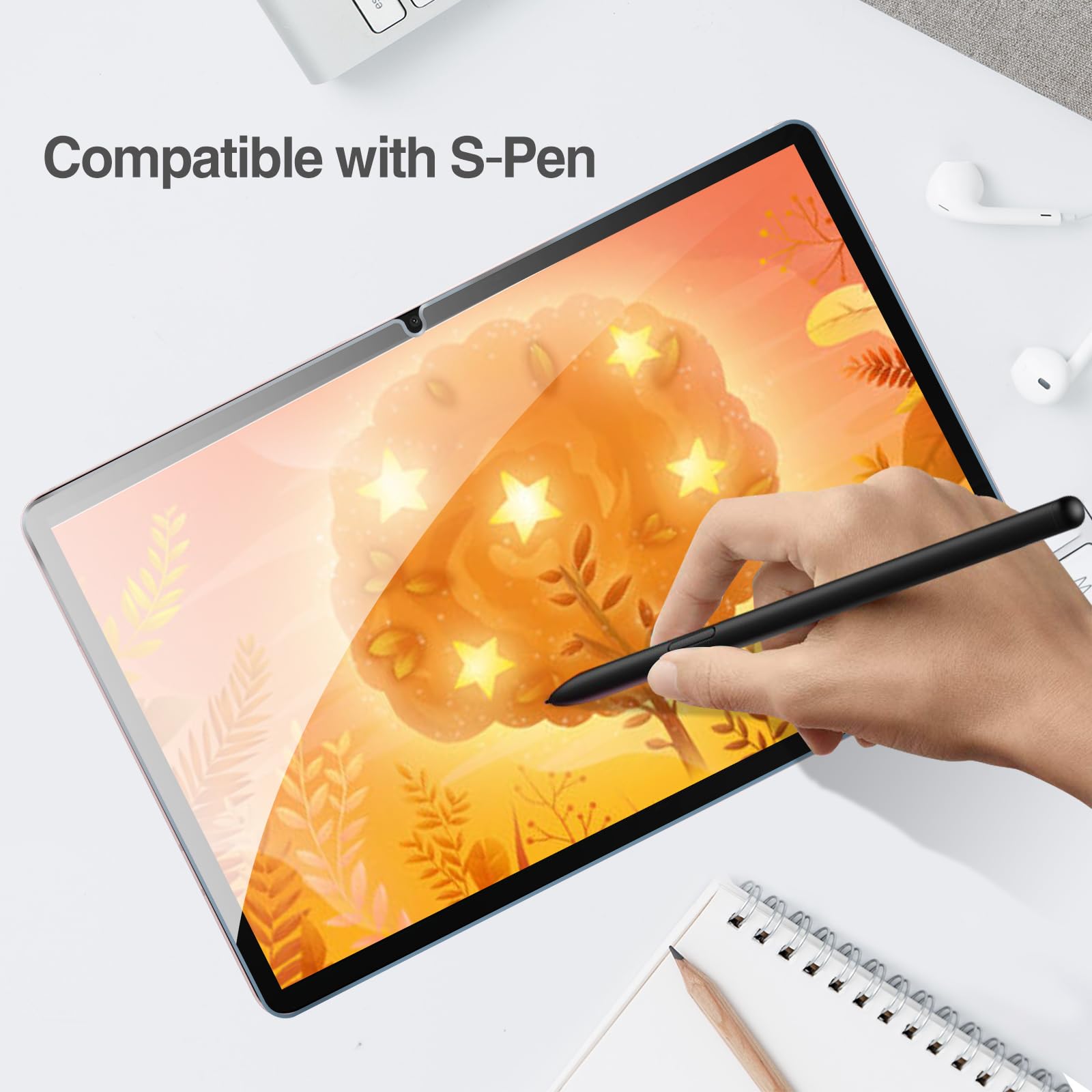 Procase 2 Pack Screen Protectors For Galaxy Tab S10+ Plus 2024/Tab S9 Fe+ Plus/Tab S9+ Plus 2023 12.4', 9H Hardness Hd Clear Tempered Glass Film Guard For 12.4 Inch Galaxy Tablet S10+/S9+ /S9 Fe+