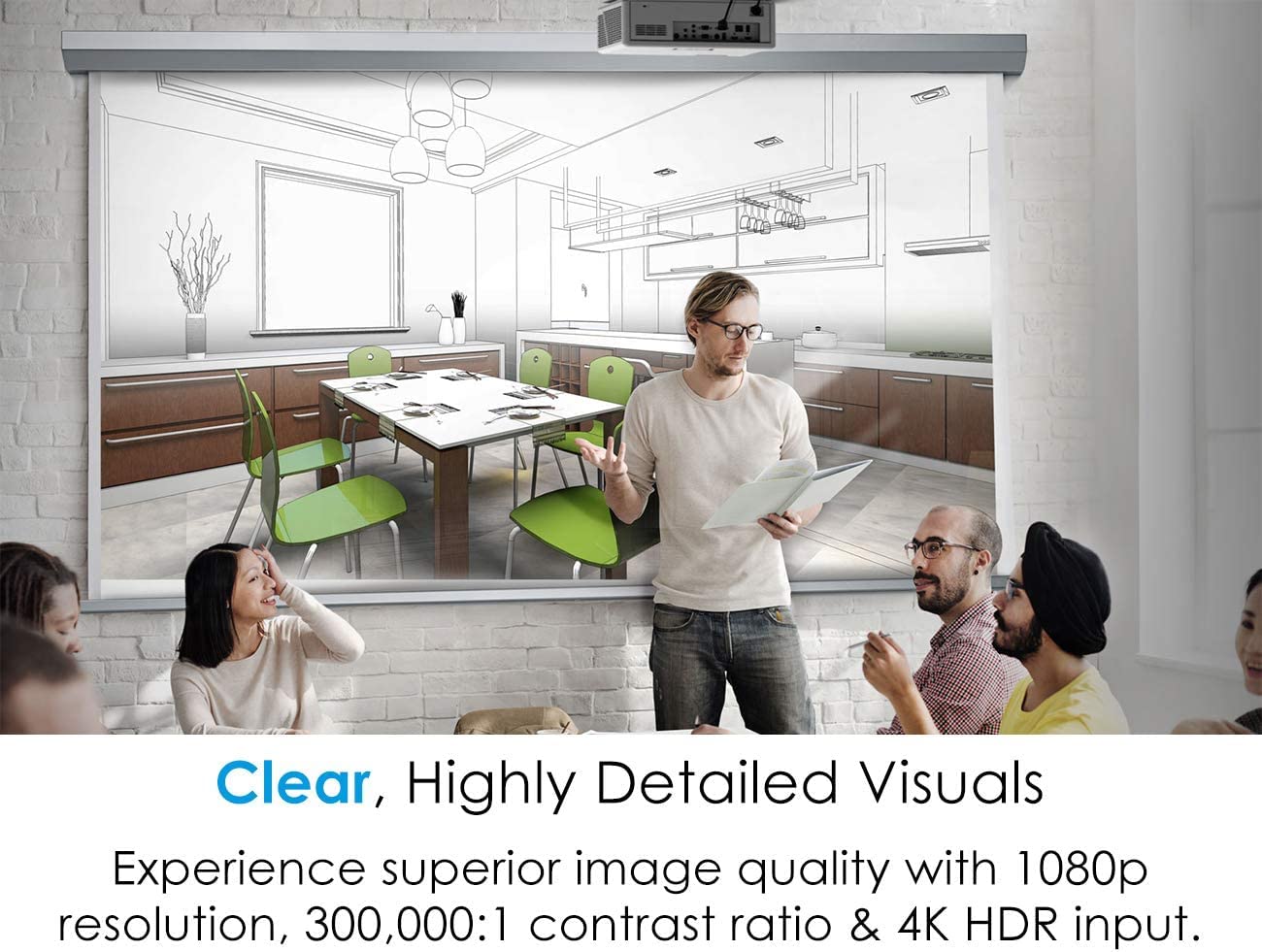 Optoma Zh406Stx Short Throw Full Hd Professional Laser Projector | Duracore Laser Technology | High Bright 4,200 Lumens | 4K Hdr