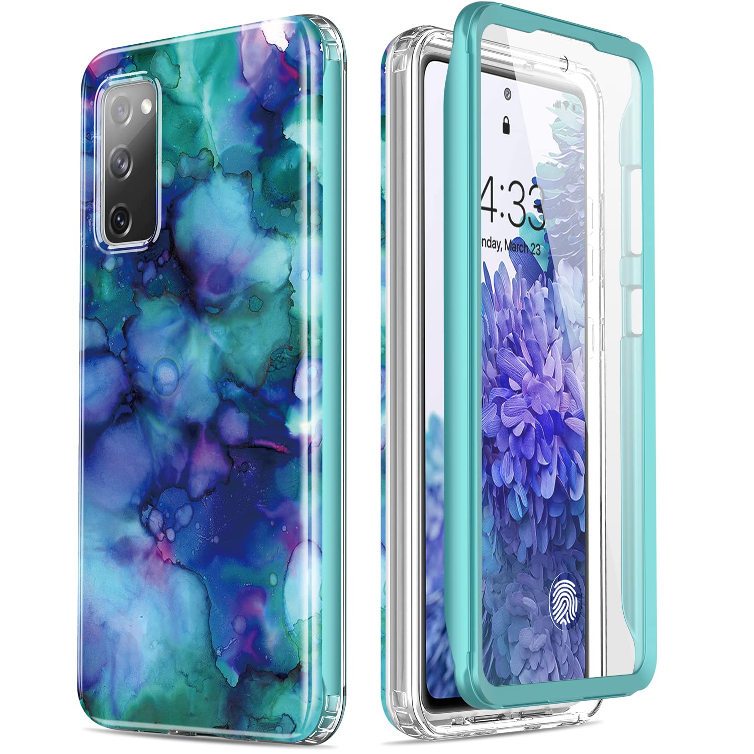 Esdot Compatible With Samsung Galaxy S20 Fe Case (Not For S20) With Built In Screen Protector, With Fashionable Designs For Wome