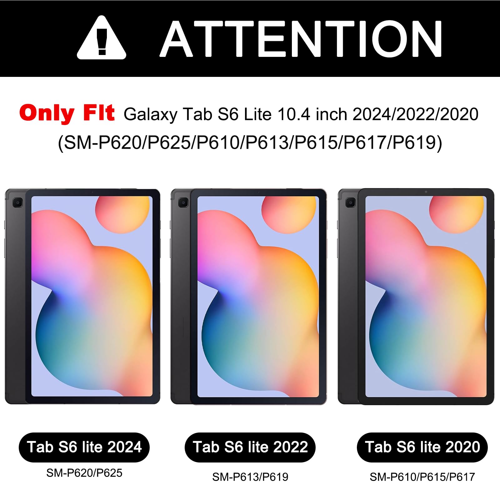 Braecnstock For Samsung Galaxy Tab S6 Lite Case 10.4 Inch 2024/2022/2020 (Sm P620/P610/P619) Shockproof Rugged Protective Galaxy