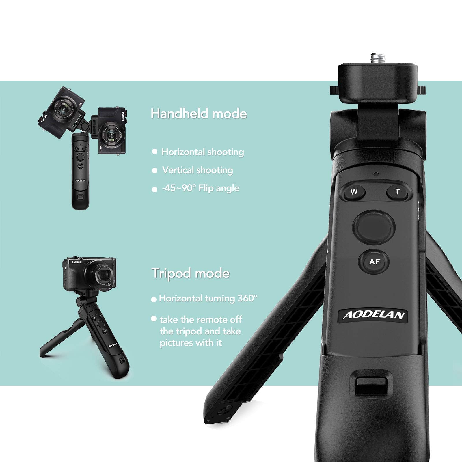 Wireless Shooting Grip And Tripod Camera Remote Control For Canon Eos Rebel Sl2, Sl3, 77D, R5, R6, T7I, M50, Eos Rp, R, Powersho