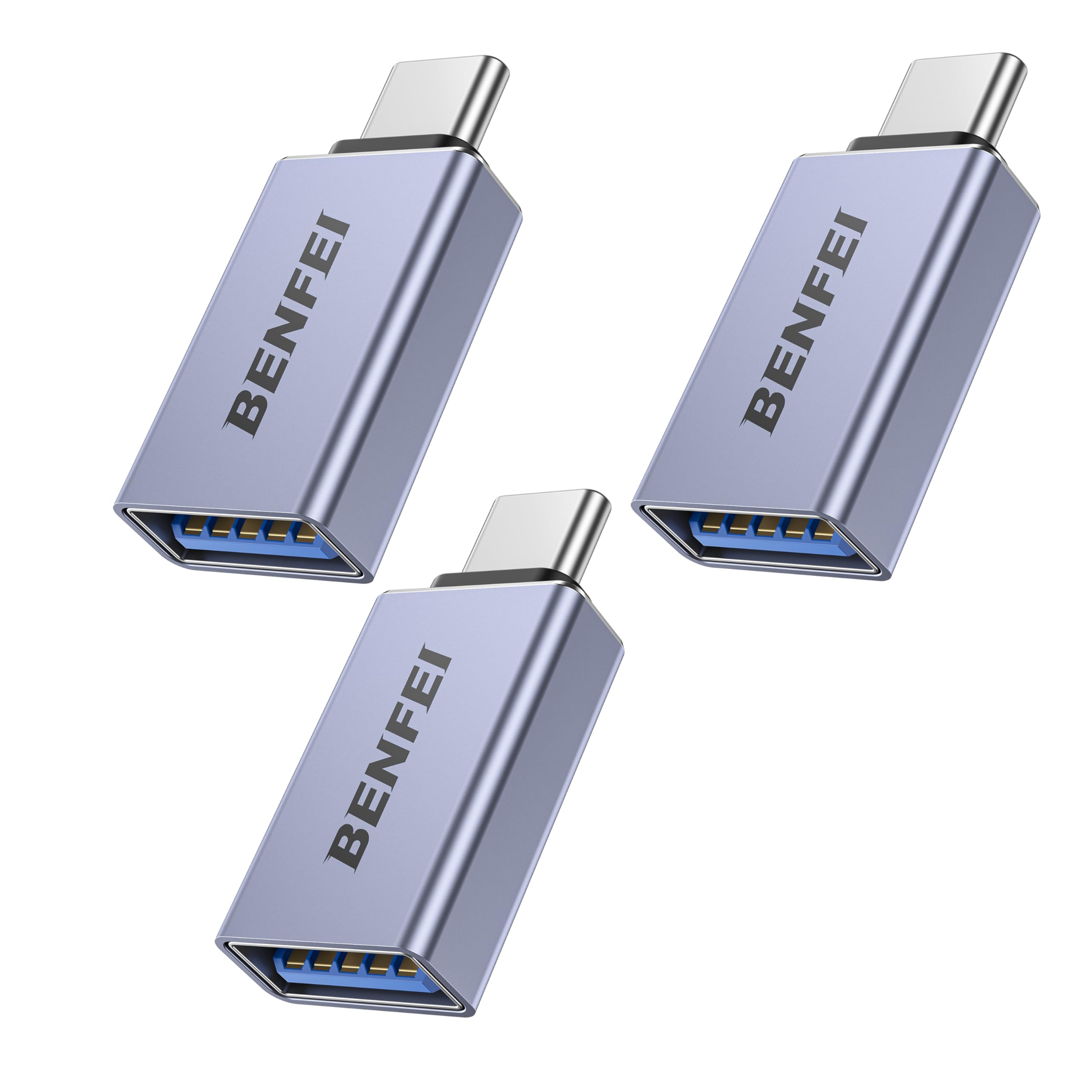 Benfei Usb C To Usb 3.0 Adapter, 3 Pack Usb C To A Male To Female Adapter Compatible With Iphone 15 Pro/Max, Macbook Pro/Air 202