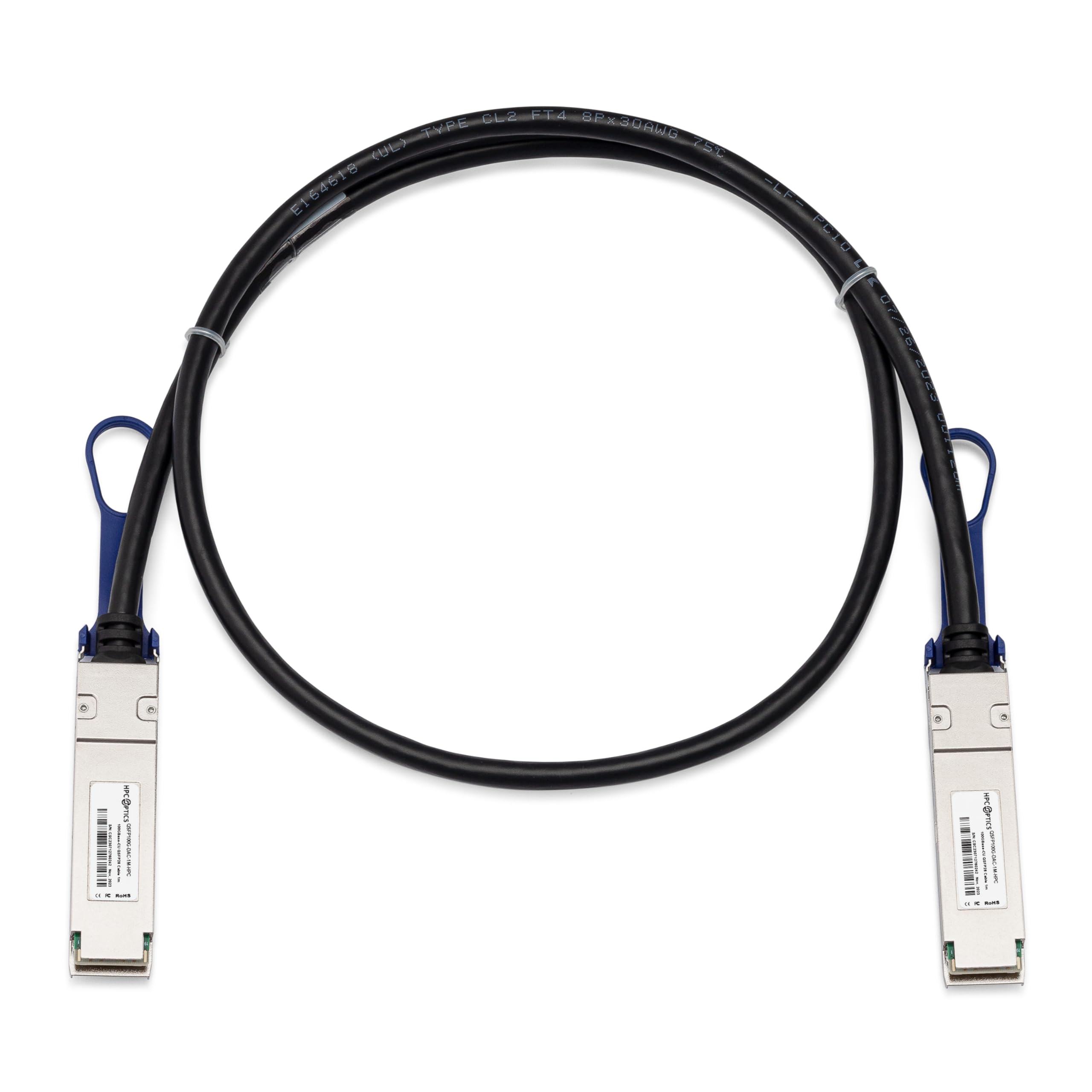 Hpc Optics Compatible With Mellanox Mcp1600 C001E30N 100G Qsfp28 To Qsfp28 Twinax Cable | 100Gbase Passive 1M Dac Mcp1600 C001E3