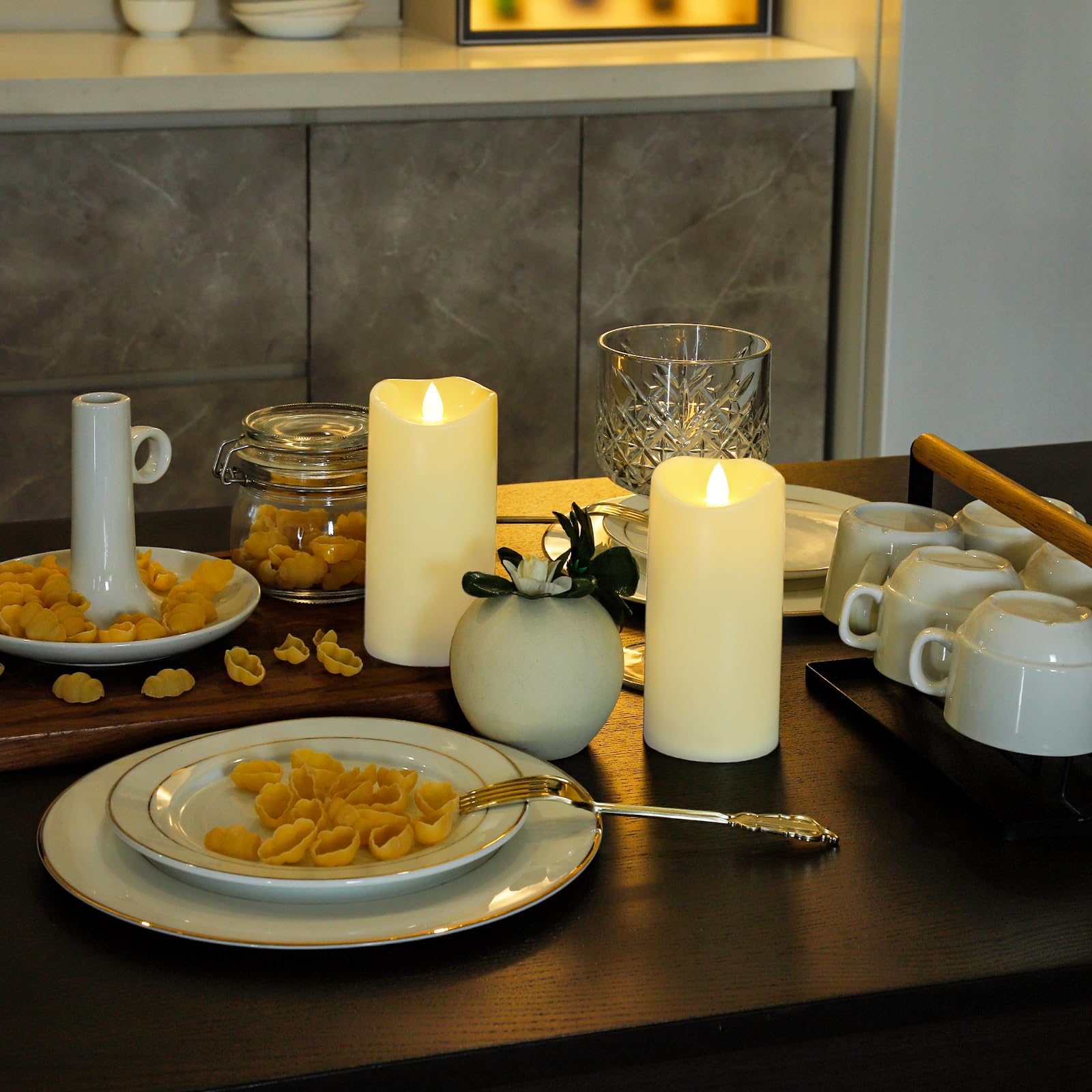 Aignis Indoor Flameless Led Candles Battery Operated With Remote Timer And Wax Like Shell For Home/Wedding/Holiday Decor, Set Of