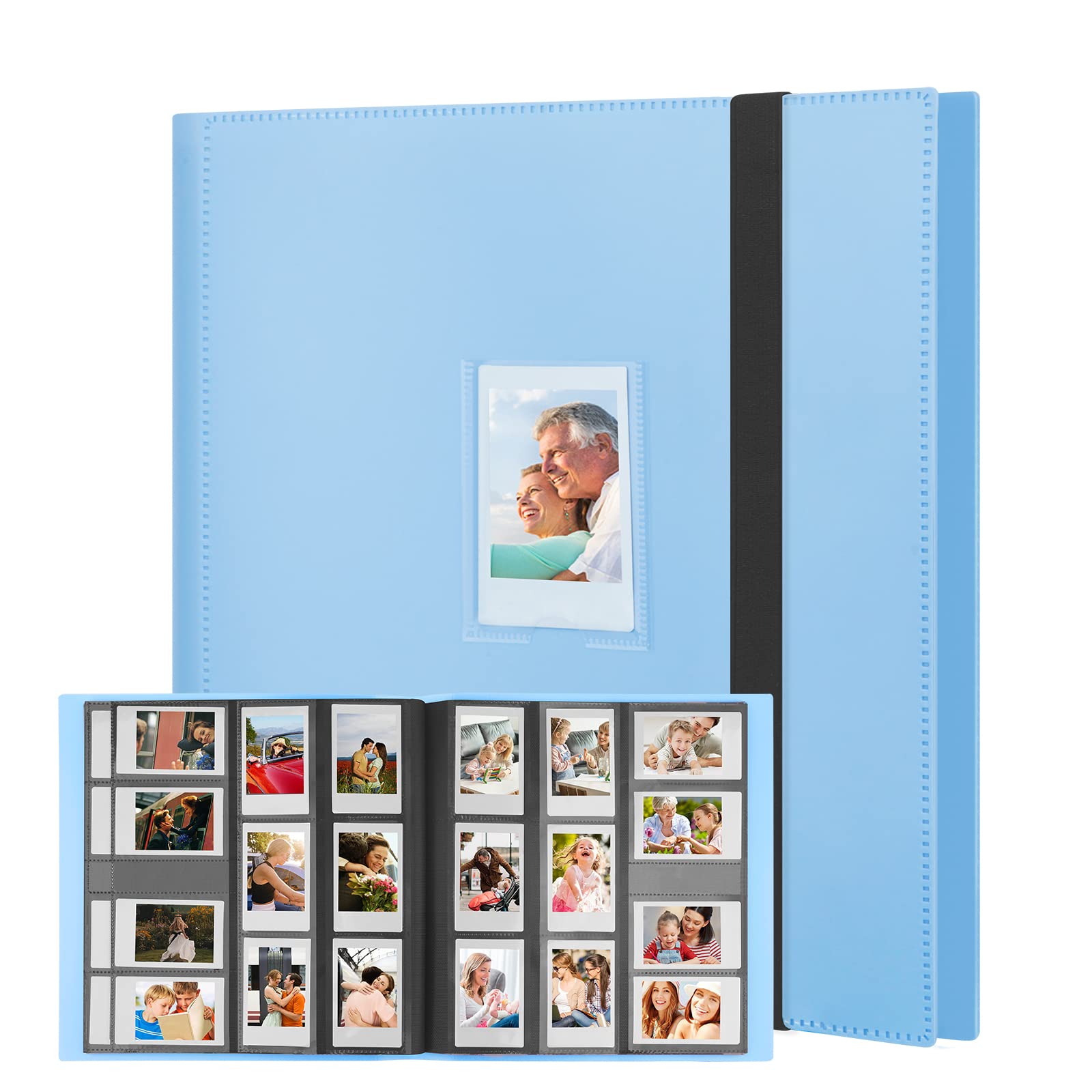 560 Pockets Photo Album For Fujifilm Instax Mini Camera,2X3 Photo Album Book For Fujifilm Instax Mini 11 12 9 Evo 90 70 40 8 7 Liplay Instant Camera (Blue)